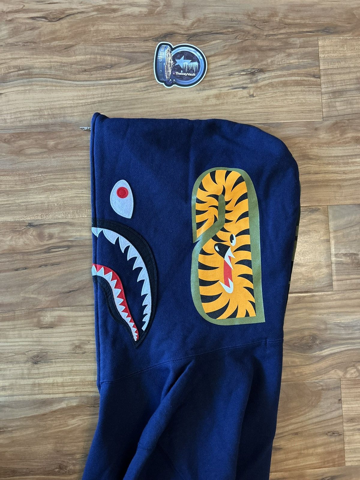 Bape Bape Navy/Green Camo Shark Full Zip Hoodie Size US XL / EU 56 / 4 - 8 Thumbnail