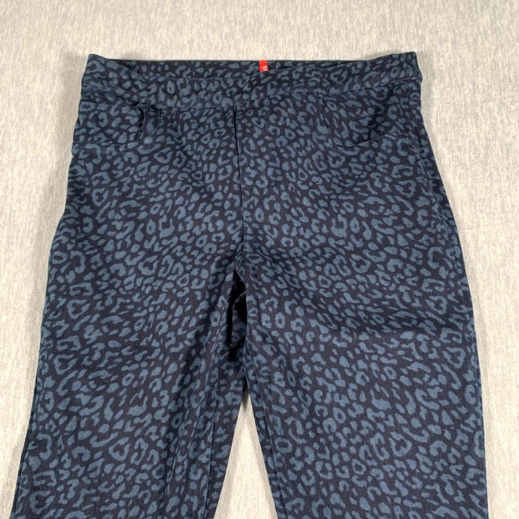Spanx Spanx Leggings Womens L Blue Leopard Print Shaping Pull On Stretch Pants Size 36" / US 14 / IT 50 - 4 Thumbnail