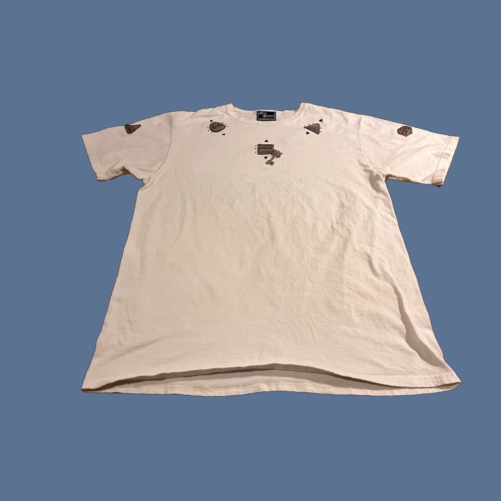 Vintage VINTAGE Fern Wagner Travel Patch Shirt Women’s L White 90s Size L / US 10 / IT 46 - 1 Thumbnail
