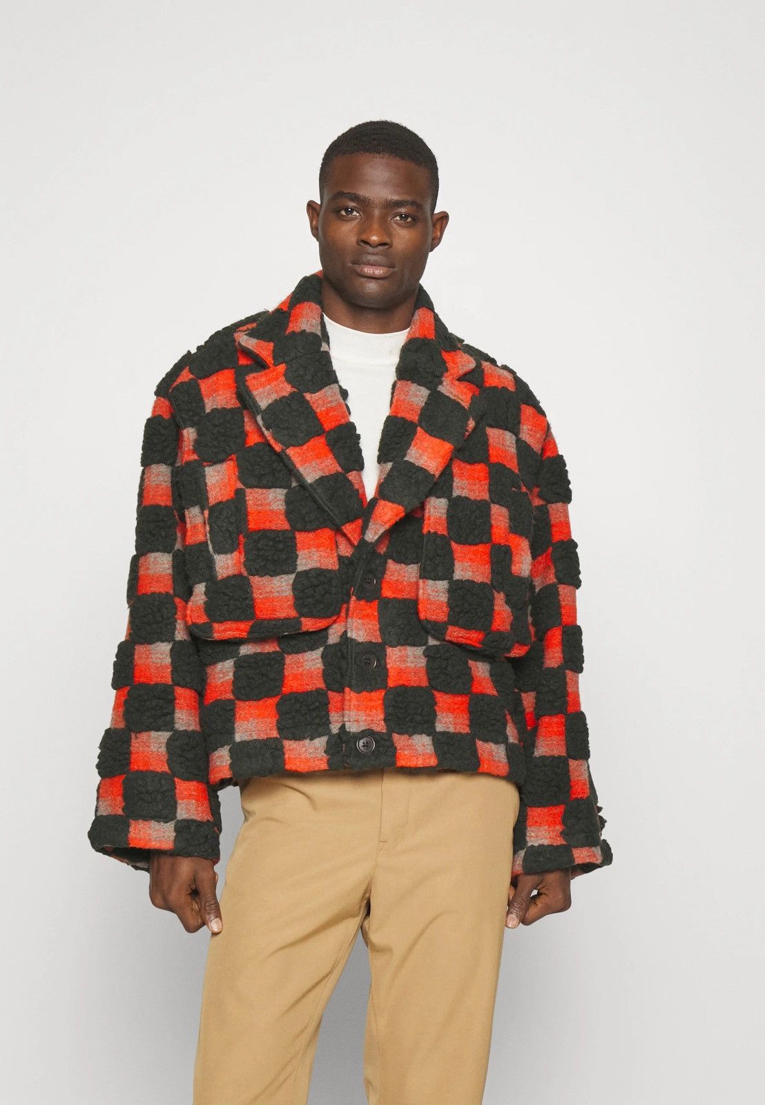 Henrik Vibskov !DS! AW23 Henrik Vibskov Big Bag Teddy Checks Jacket Size US L / EU 52-54 / 3 - 7 Thumbnail