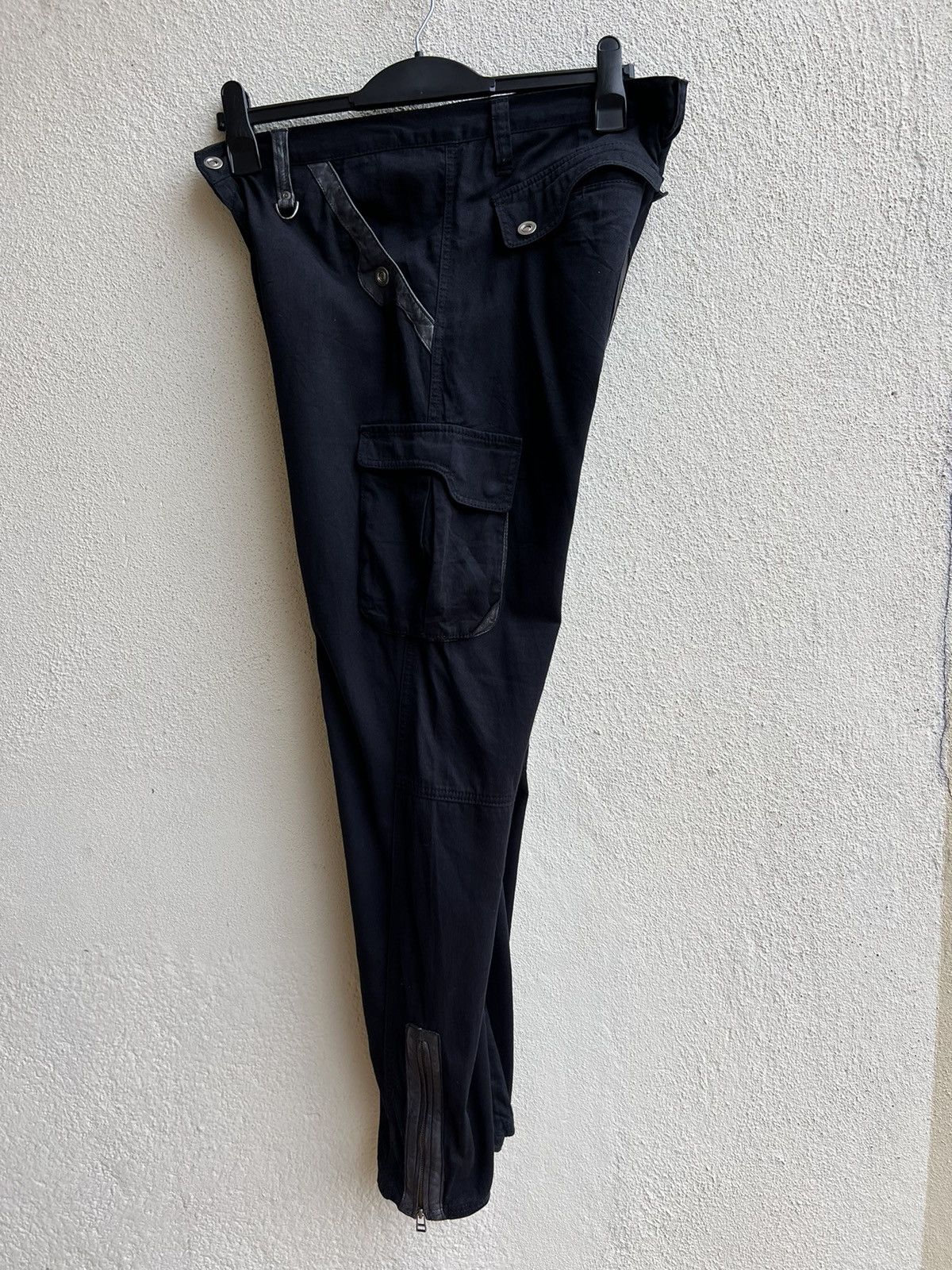 02DERIV. × Alfredo Bannister Alfredo Bannister X 02Deriv Hybrid Leather Cargo Trouser Size US 33 - 22 Thumbnail