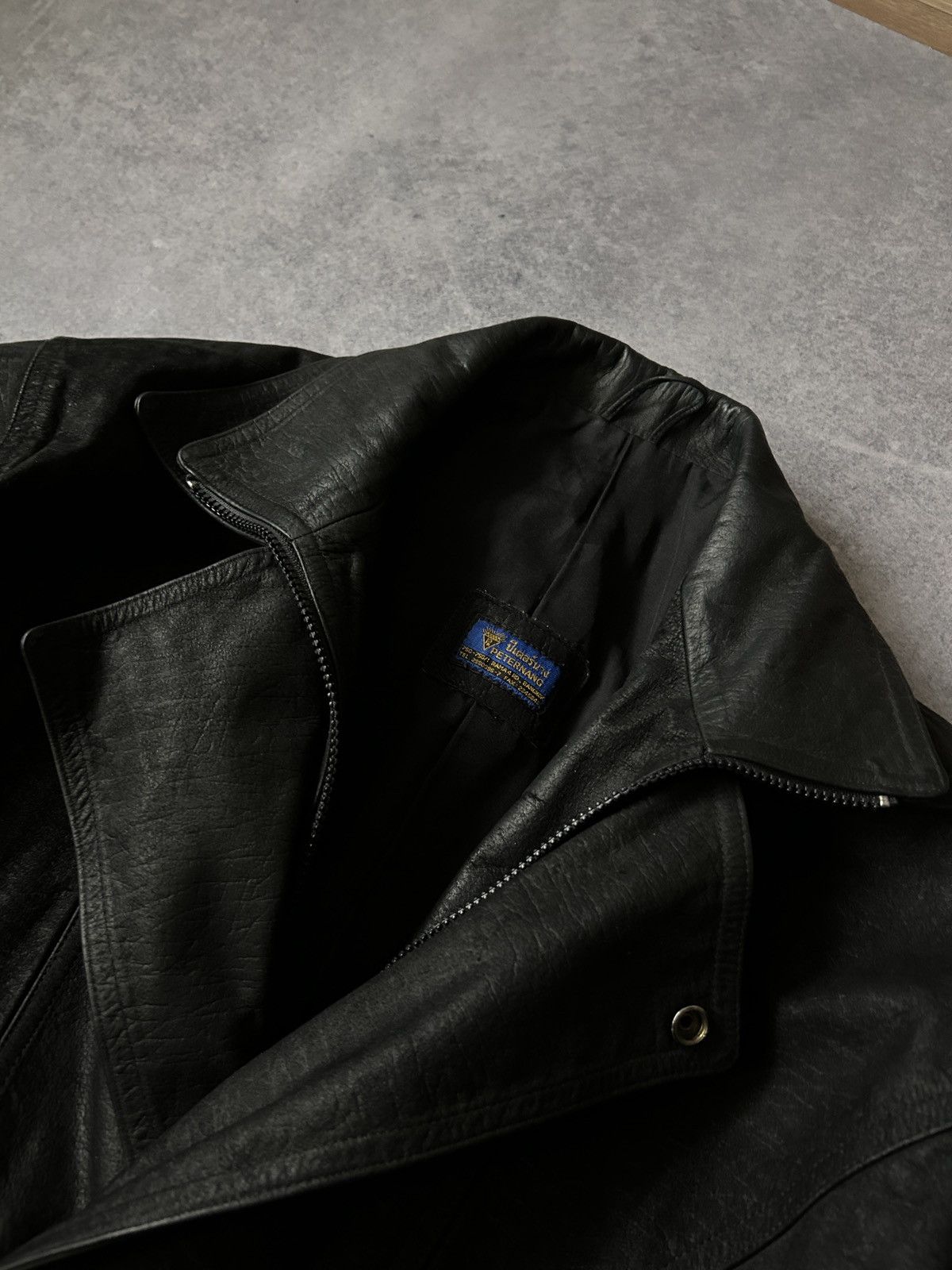 Genuine Leather × Vintage Vintage Genuine Leather Biker leather jacket y2k Size US M / EU 48-50 / 2 - 3 Thumbnail