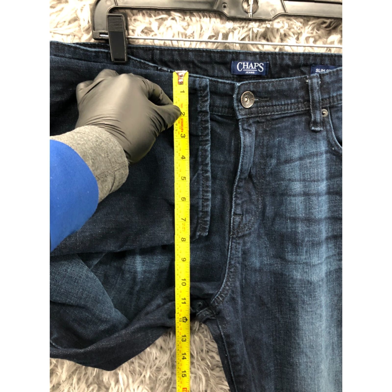 Chaps Chaps Slim Straight Jeans Size 32x30 Mens Mid Rise Dark Wash Blue Shirt? Size US 32 / EU 48 - 4 Thumbnail