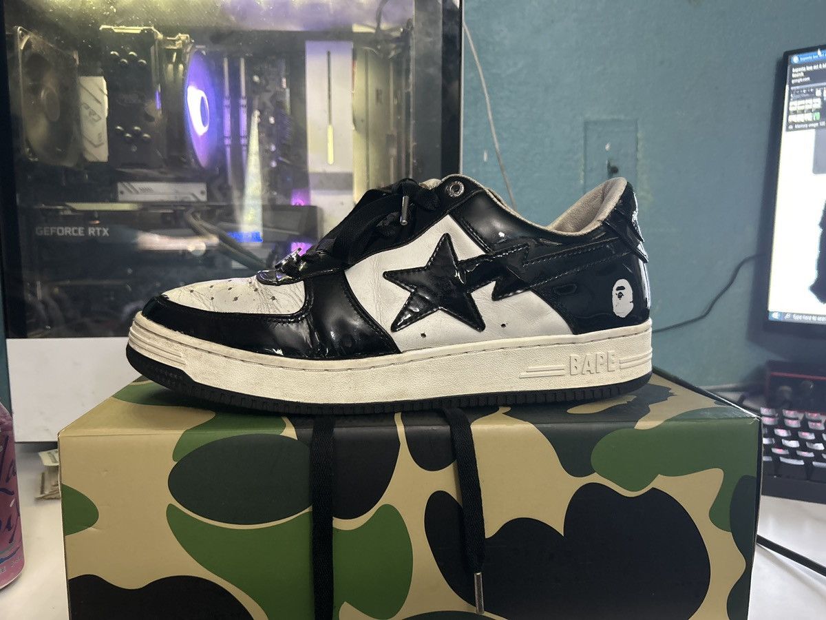 Bape Bape Sta Low M1 IT Black/White Size US 12 / EU 45 - 1 Thumbnail