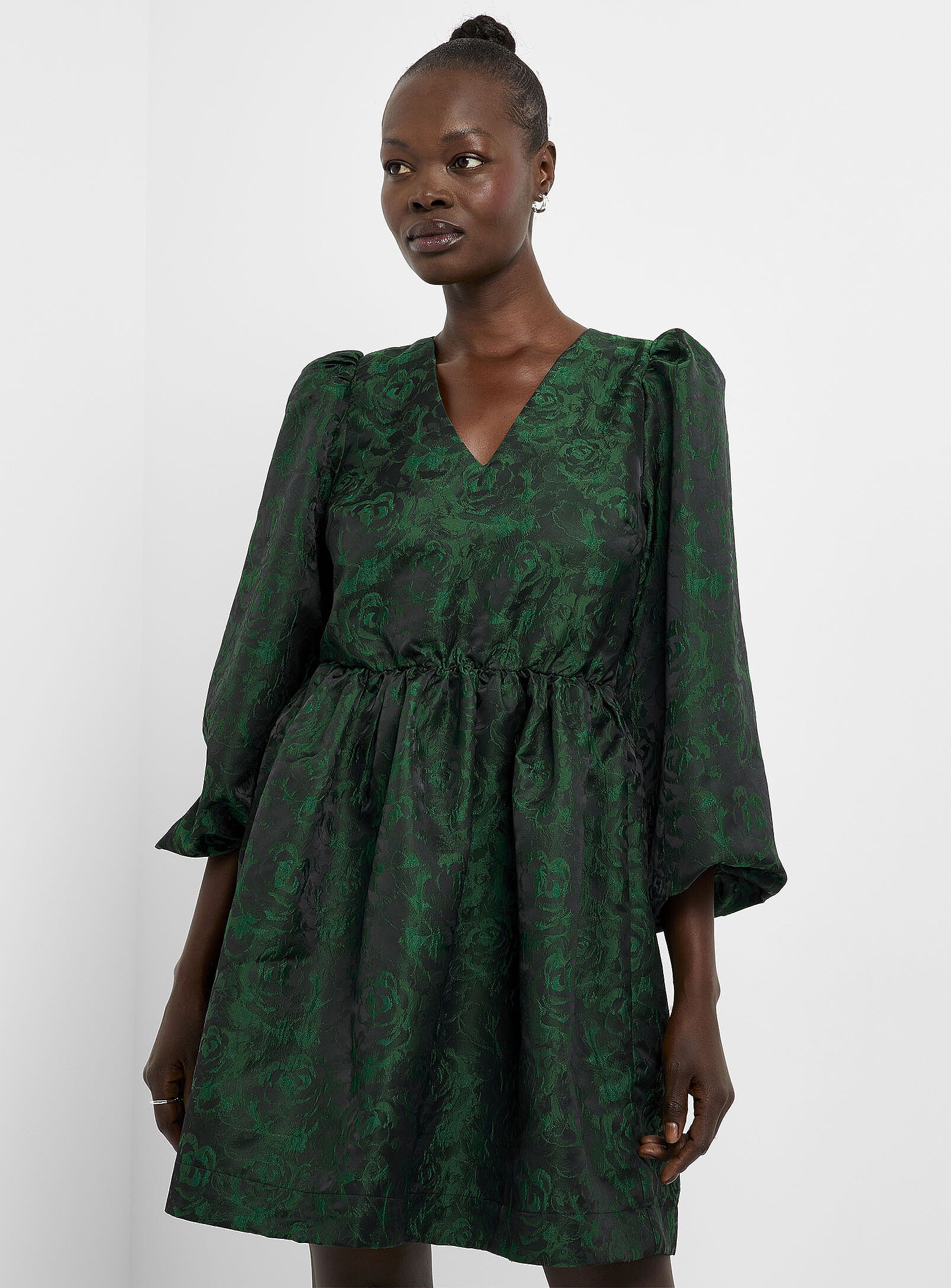 BNWT AW24 Y.A.S FLORAL TAPESTRY SHORT PUFF DRESS XS