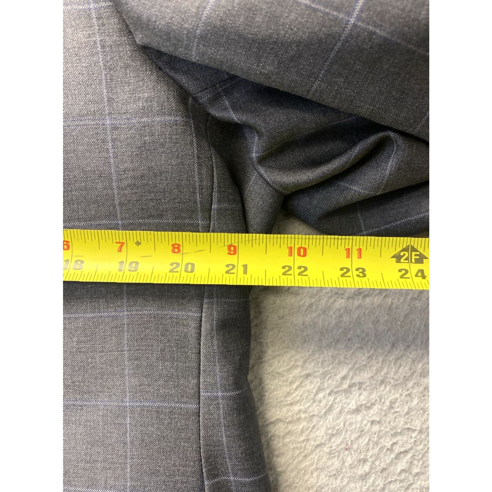 Ralph Lauren VINTAGE Ralph Lauren Blazer Jacket 44R Wool Gray Check Designer Mens Size 44R - 4 Thumbnail