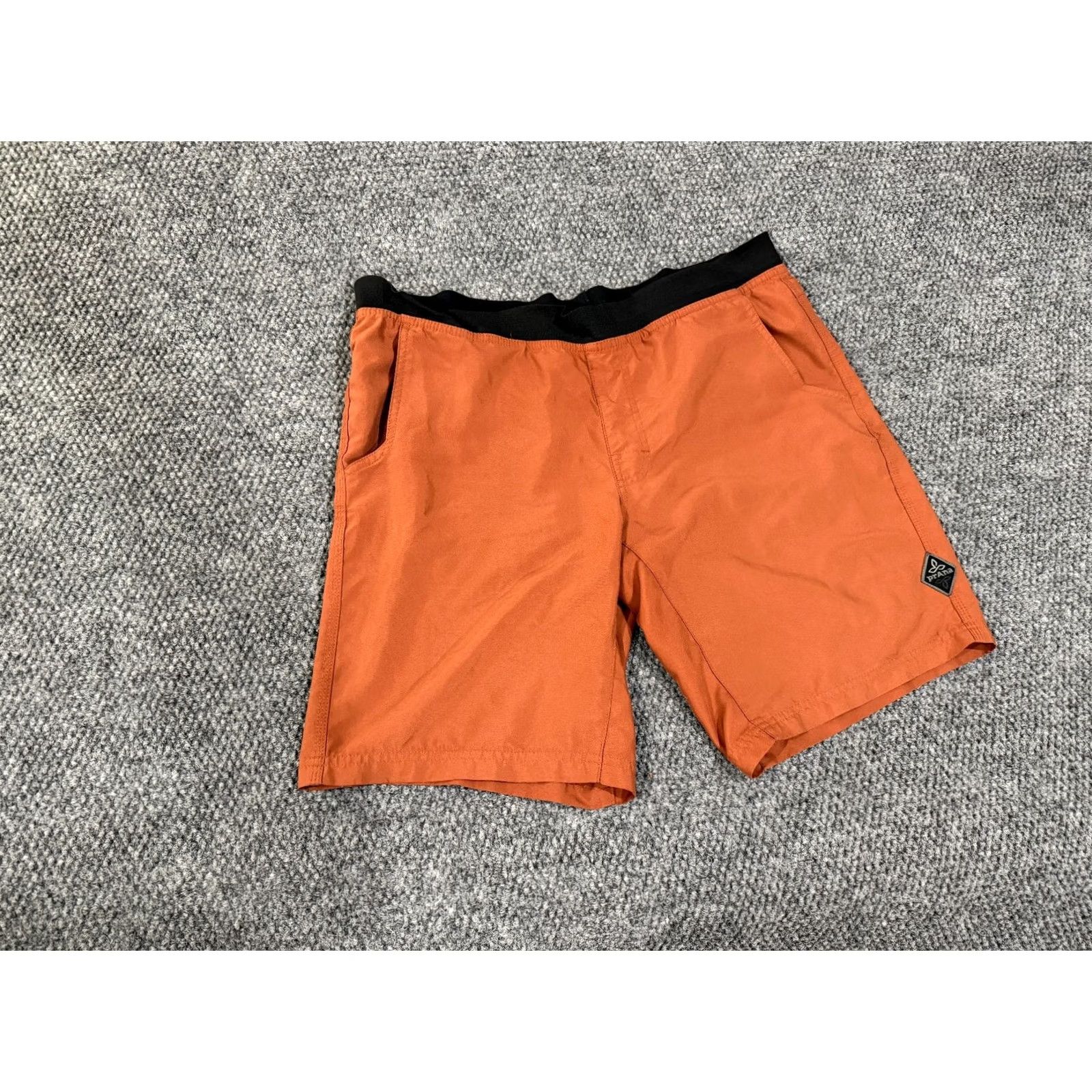 Prana Prana shorts Mens 2XL orange lightweight outdoor hiking casual pull on Size US 39 - 2 Thumbnail