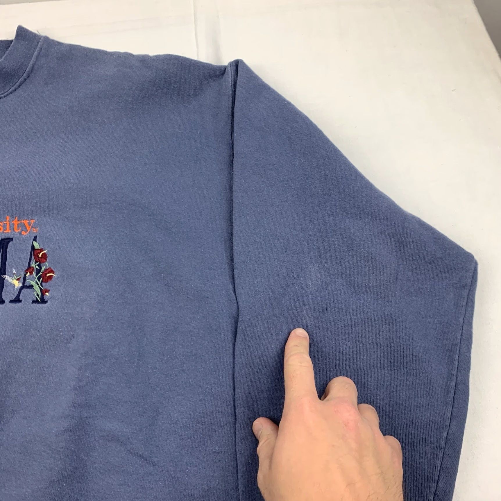 Vintage VINTAGE Top Threads Clemson University Sweatshirt Womens Large Blue Pullover Crew Neck Grandma Y2K College Flowers Size L / US 10 / IT 46 - 2 Thumbnail