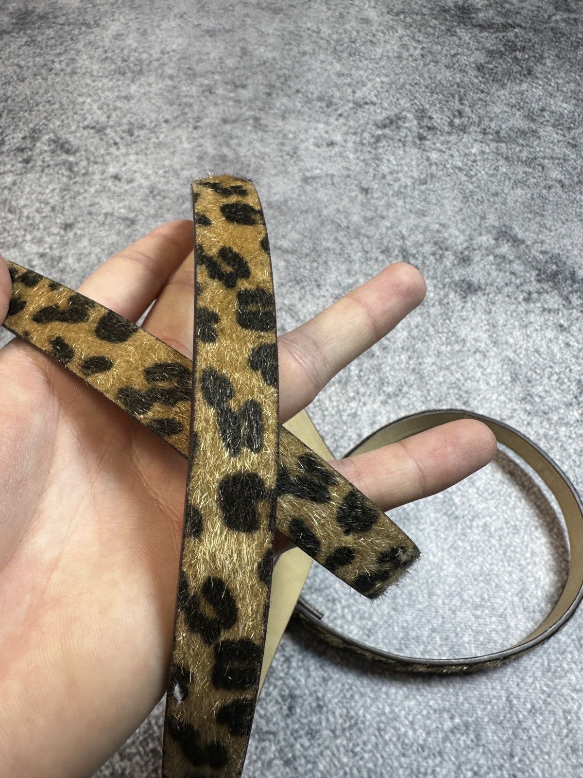 Other Y2K Leopard Fur Belts Rare Streetwear Avant Garde Style USA Size ONE SIZE - 2 Thumbnail