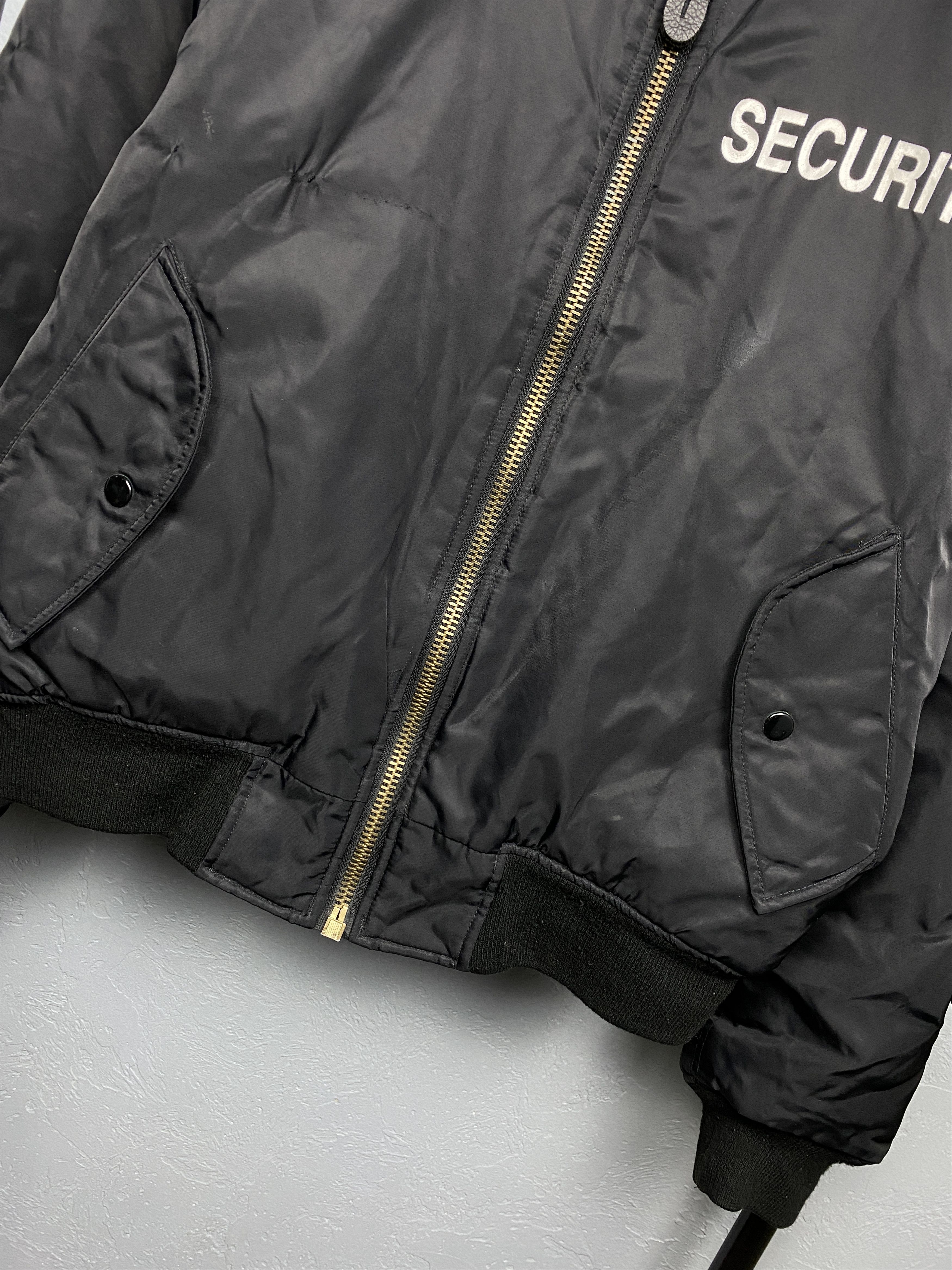 Vintage SECURITY MA1 Pilot Air Force Nylon Bomber Jacket Vintage Size US XL / EU 56 / 4 - 5 Thumbnail