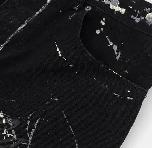 Jean Lefty Graffiti denim pants jeans Size US 33 - 3 Thumbnail