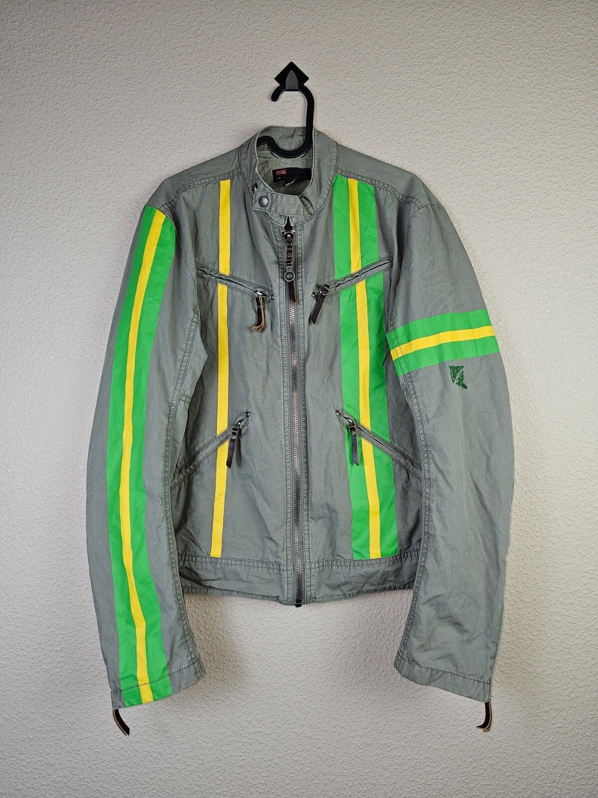 Diesel Vintage Y2K Diesel Racing Moto Jacket Nylon Green XL Size XL / US 12-14 / IT 48-50 - 2 Thumbnail