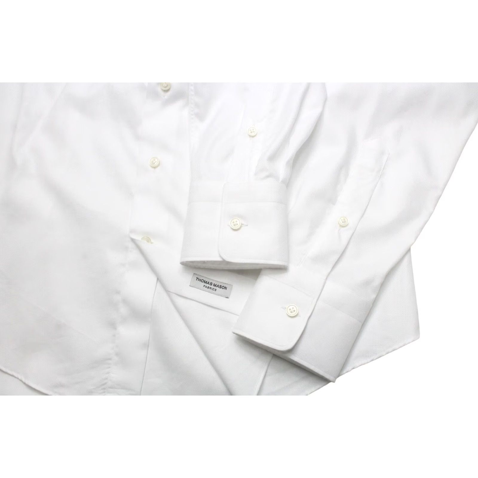 Suitsupply Suitsupply Slim Fit Formal Shirt Men's SMALL Spread Collar Patterned White Shirt Mens Small White Patterned Slim Fit Formal Shirt Size 36R - 5 Thumbnail