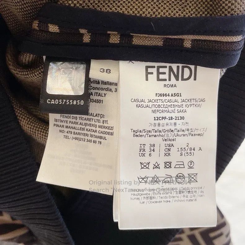 Fendi Fendi FF logo full print, puff sleeve jacket Size XXS / US 00 / IT 34 - 8 Thumbnail