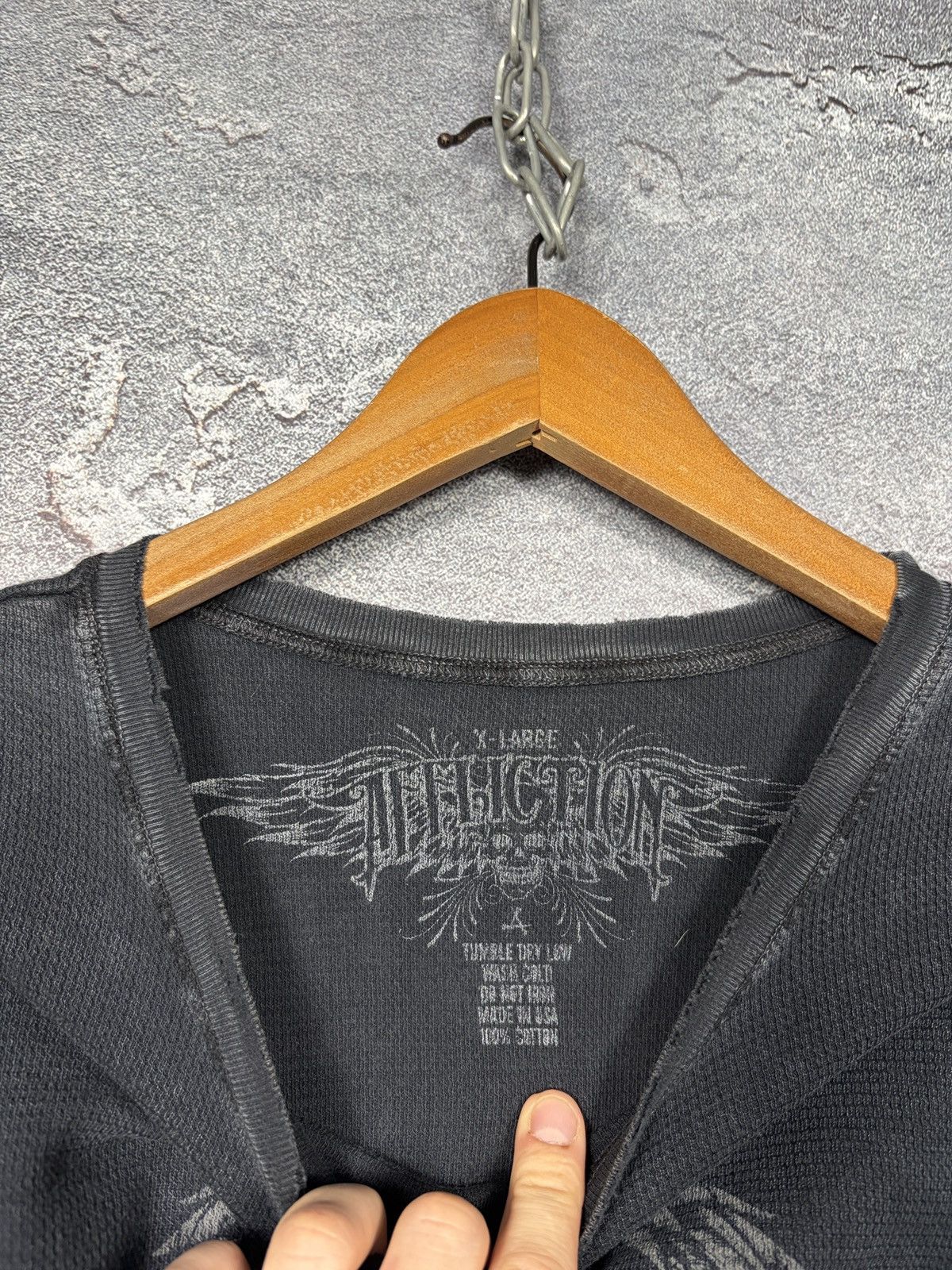 Affliction Affliction The Guardian Sun Faded Distressed Long Sleeve Size US XL / EU 56 / 4 - 7 Thumbnail