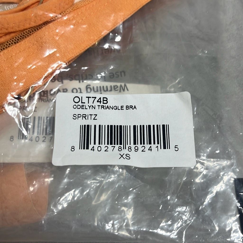 Skin Skin Womens XS Odelyn Triangle Bra Spritz Orange Criss Cross Size ONE SIZE - 9 Thumbnail
