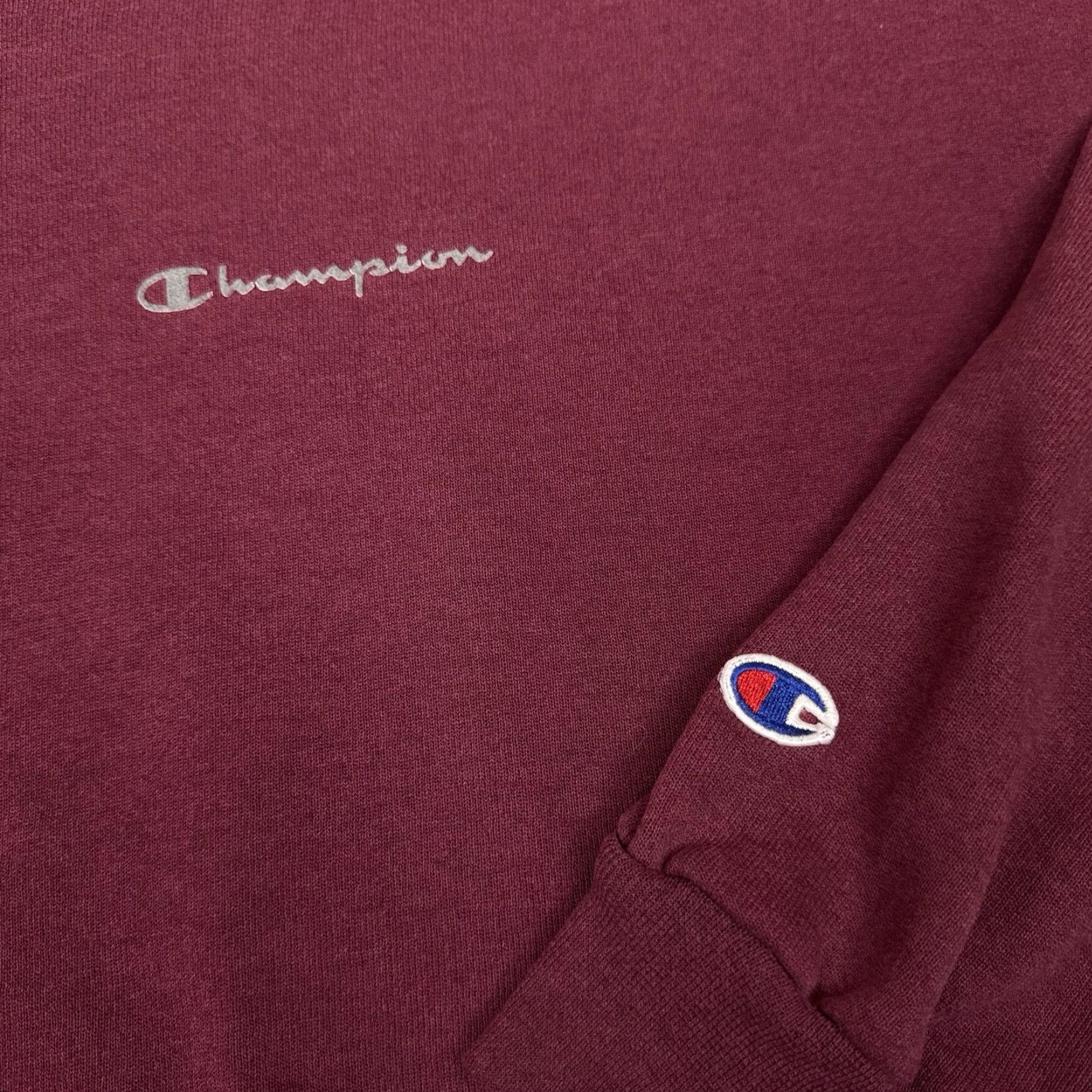 Champion VINTAGE Champion Sweatshirt Men XL Red Burgundy Distressed Crewneck Faded 90s Pullover Size US XL / EU 56 / 4 - 3 Thumbnail
