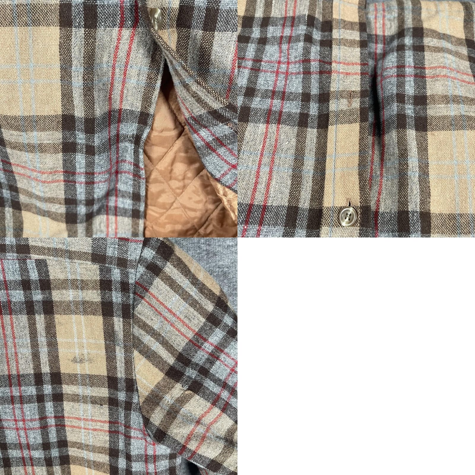 Vintage VINTAGE Arctic Circle Shirt Jacket Mens M Beige Plaid Wool Blend Quilted Workwear Casual Size US M / EU 48-50 / 2 - 9 Thumbnail