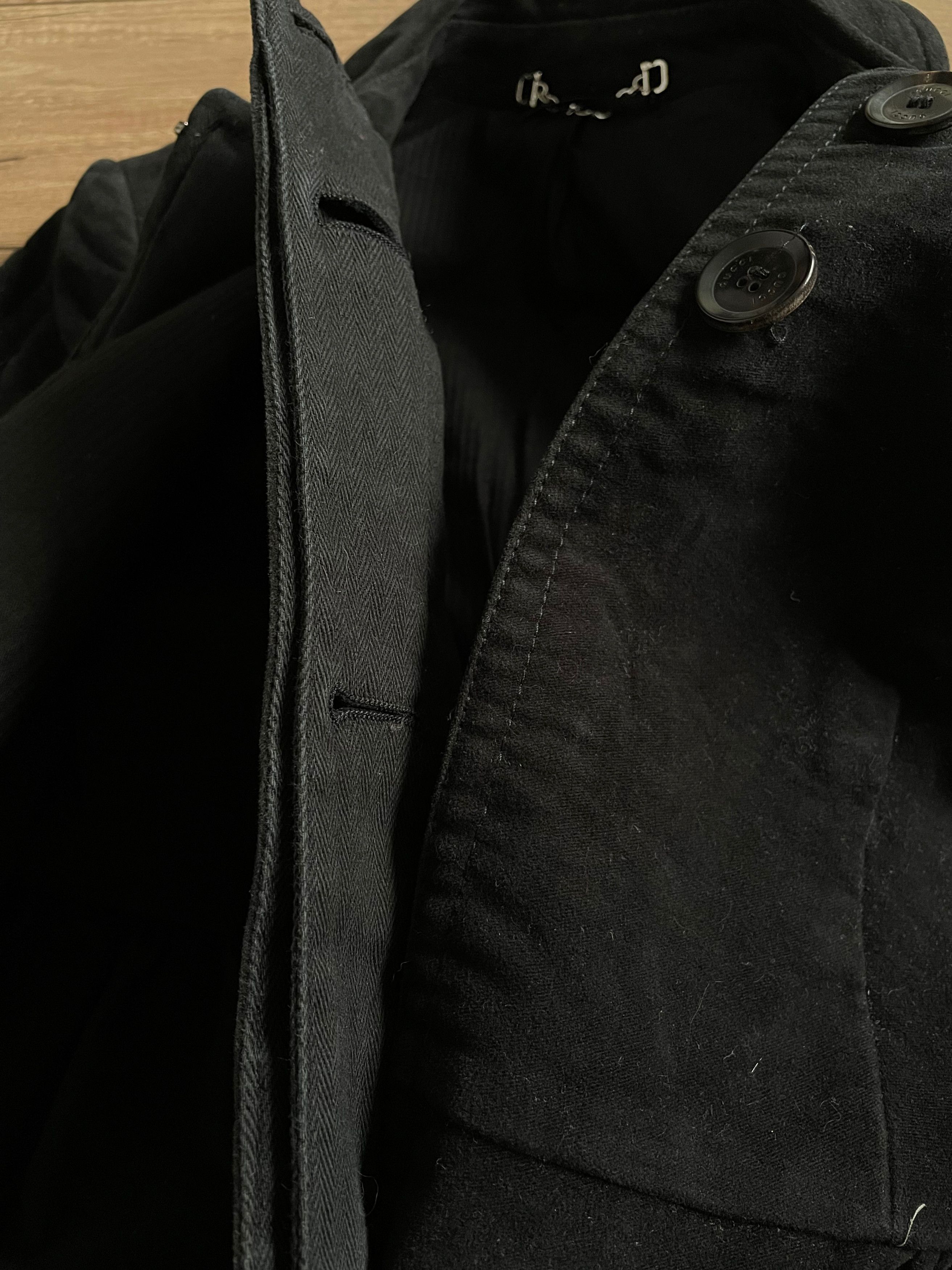 Gucci Vintage Gucci Black Velvet Corduroy Trench Coat Jacket Size L / US 10 / IT 46 - 11 Thumbnail