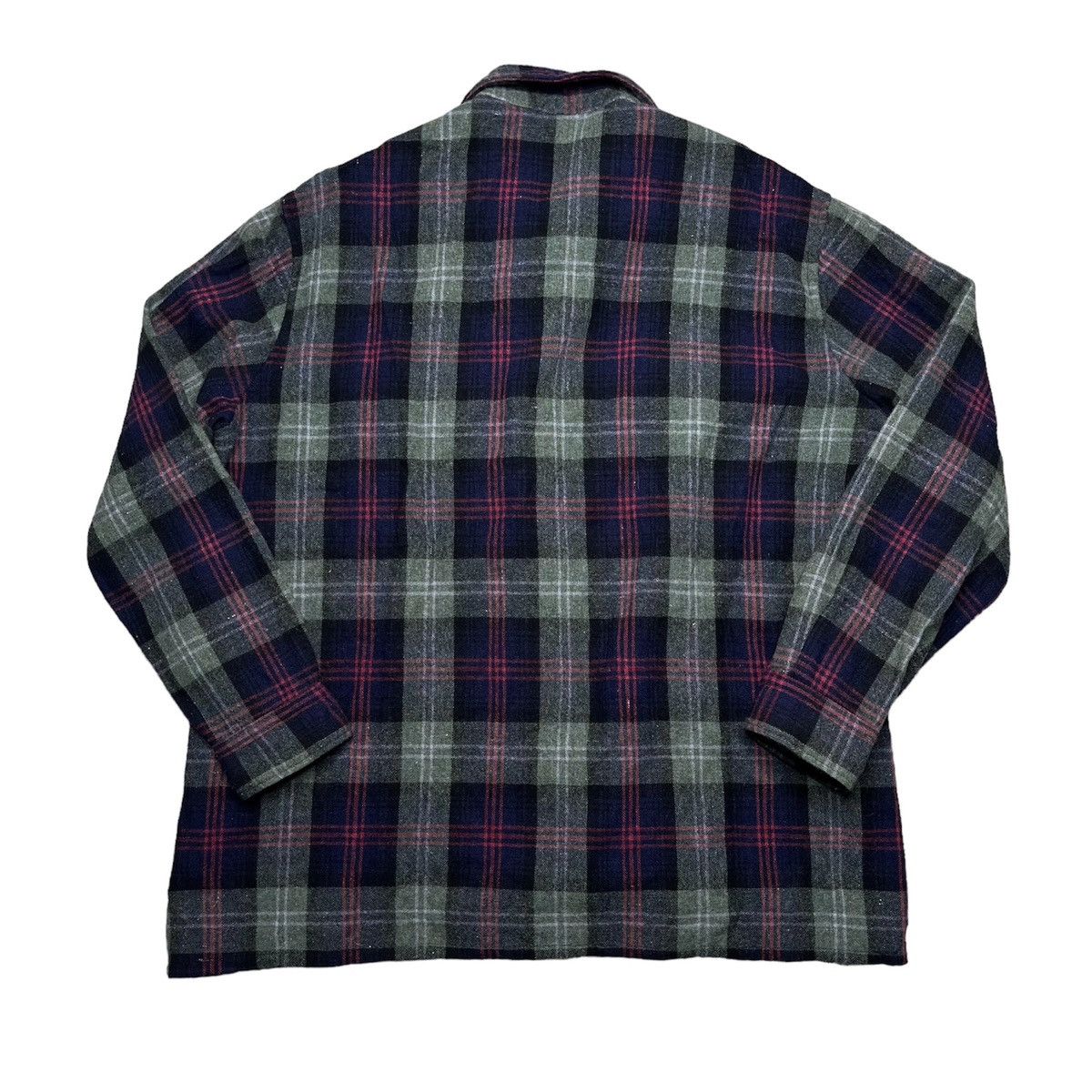 Vintage Vintage 60s Golden Line Plaid Wool Flannel Button Up Shirt  