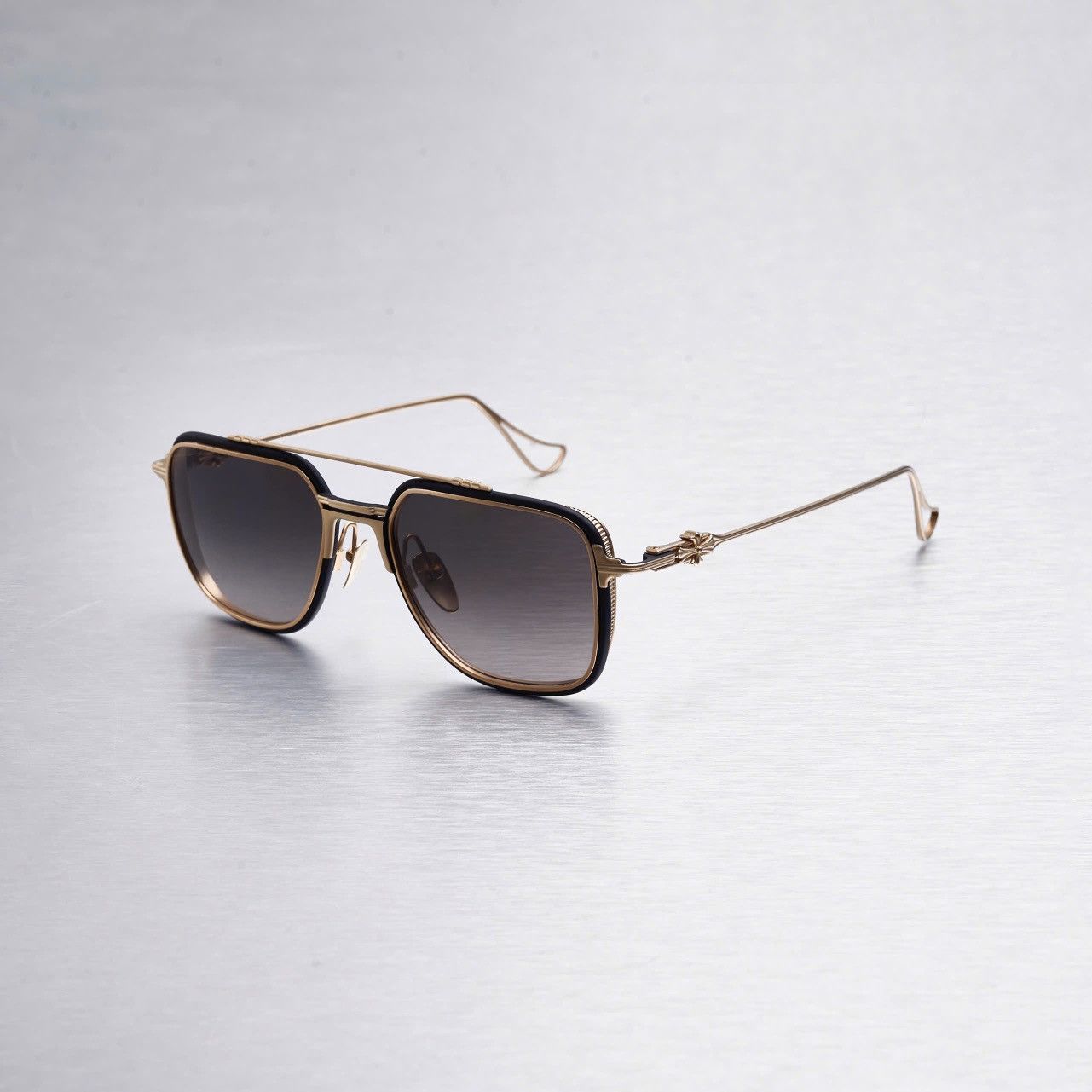 Chrome Hearts CHROME HEARTS HUMPSTER MATTE BLACK/ GOLD PLATED SUNGLASSES Size ONE SIZE - 1 Thumbnail