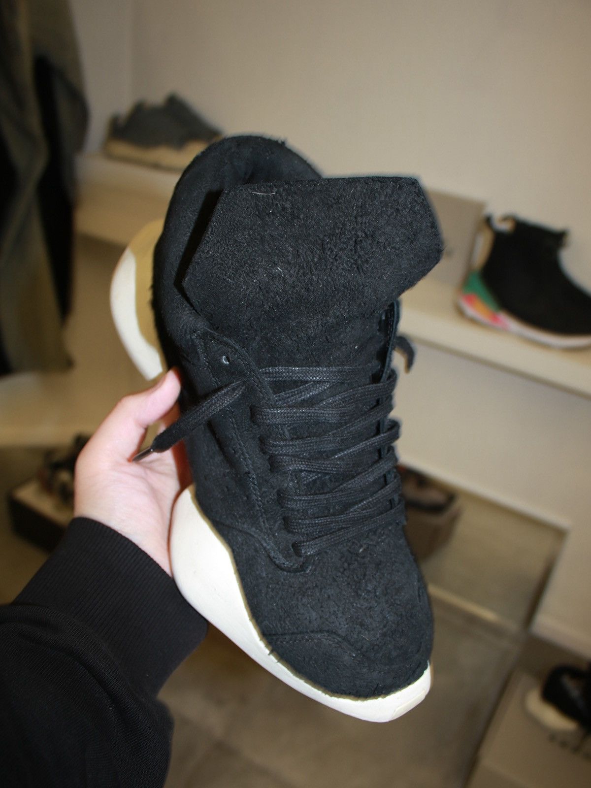 Adidas × Rick Owens Rick Owens x Adidas Runner Soft Leather Black Size US 6 / EU 39 - 5 Thumbnail