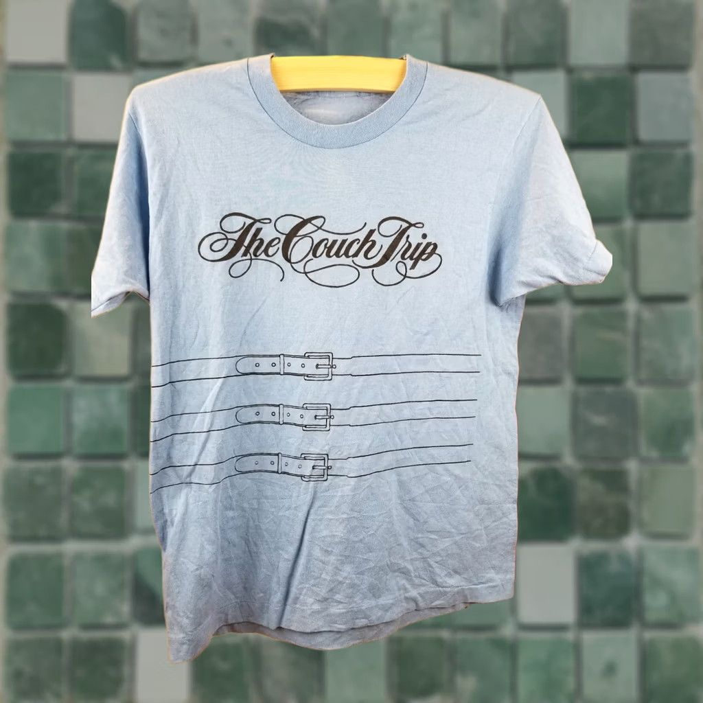 Vintage VINTAGE 80' THE COUCH TRIP AMC THEATRES SKY BLUE 50/50 T-SHIRT SZ MEDIUM Size US M / EU 48-50 / 2 - 1 Thumbnail