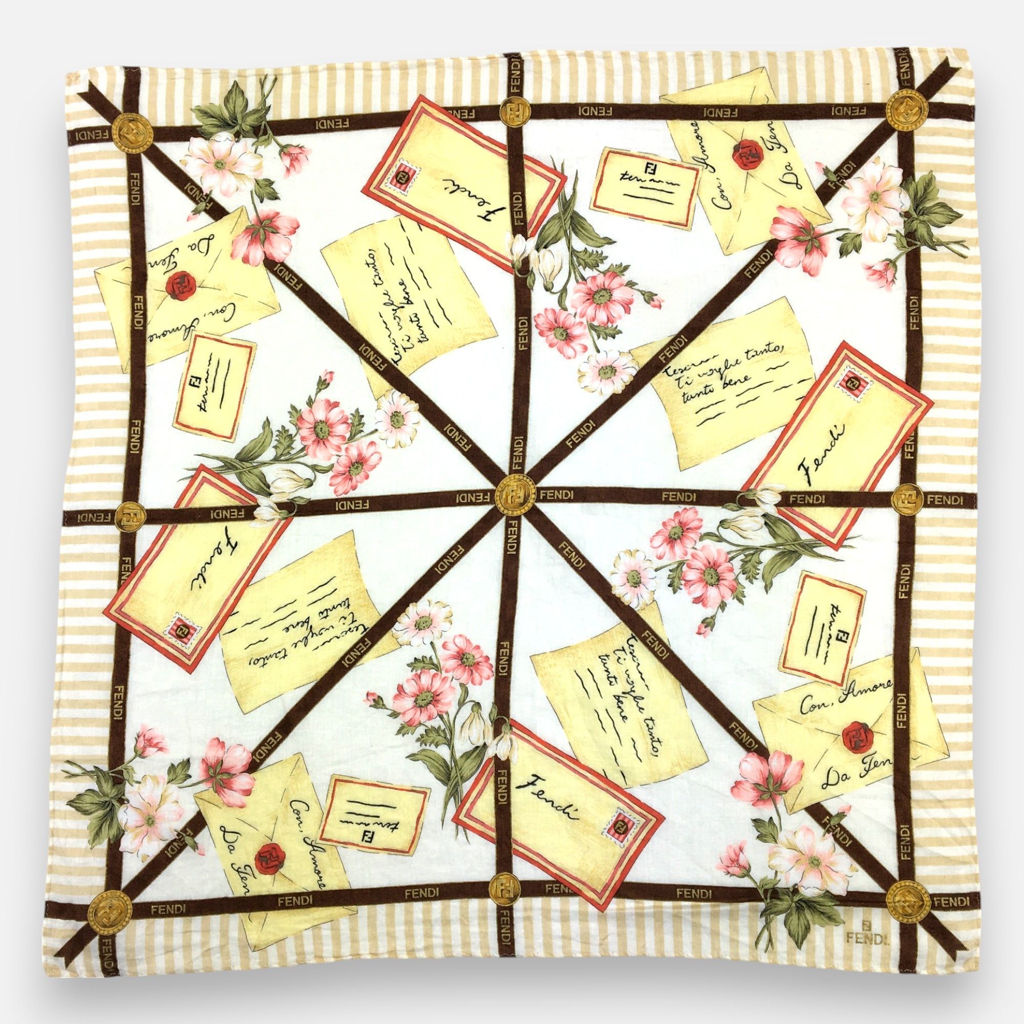 Other Vintage Fendi Handkerchief Pocket Square Bandana Size ONE SIZE - 3 Thumbnail