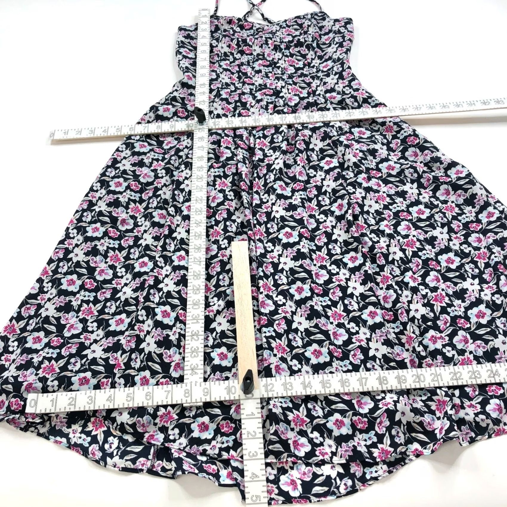 Banana Republic Banana Republic NEW Women's Knee Dress A-Line Floral All Over Print Blue 0 Size XS / US 0-2 / IT 36-38 - 2 Thumbnail