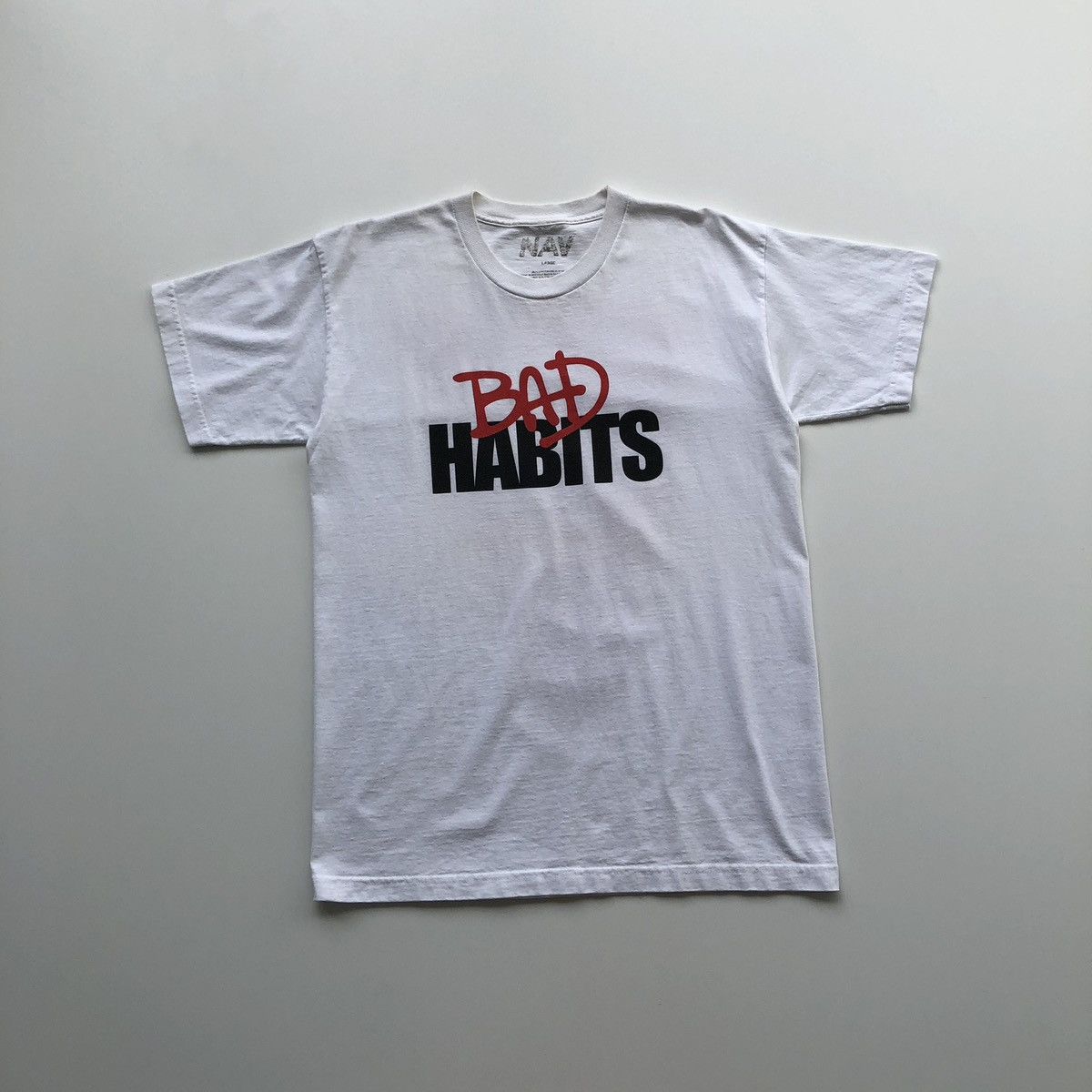 Vlone x Nav x Bad Habits FW19 Drip Printed T-Shirt White