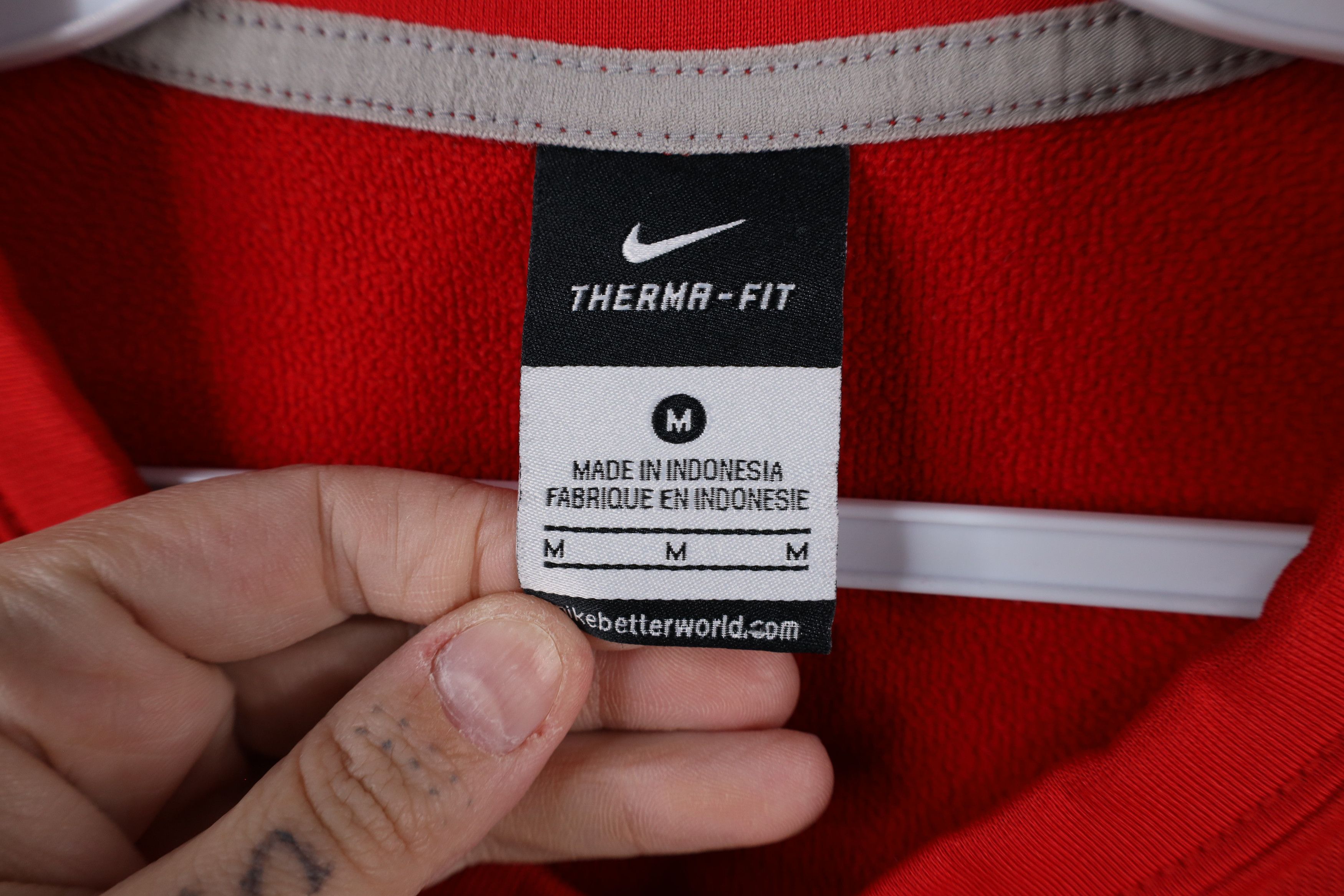 Nike × Vintage Nike Therma Fit Out Ohio State University Sweatshirt Red Size US M / EU 48-50 / 2 - 10 Thumbnail