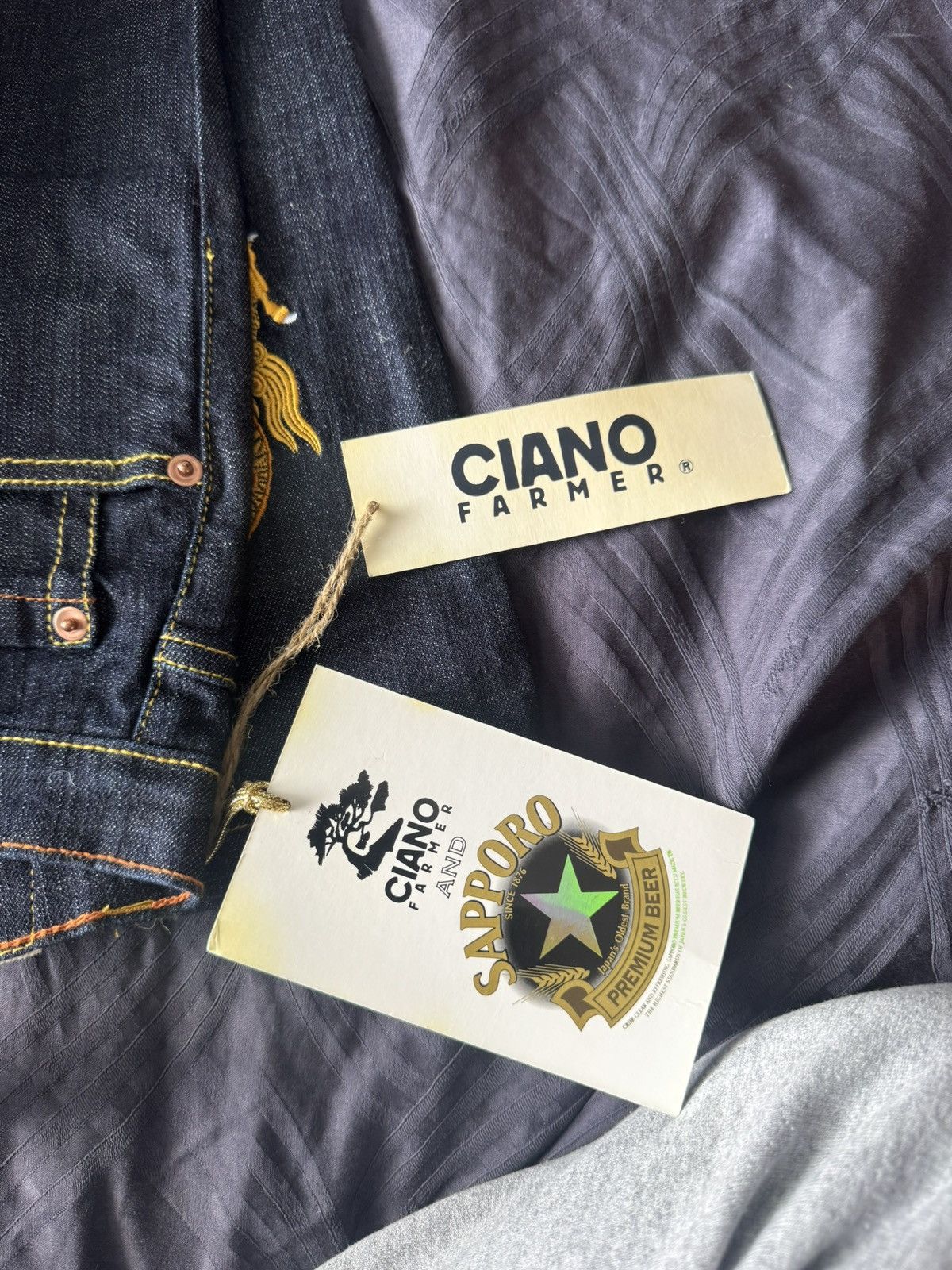 Ciano Farmer Ciano Farmer x Sapporo Raw Selvedge Denim Jeans NWT 2007 Size US 30 / EU 46 - 3 Thumbnail