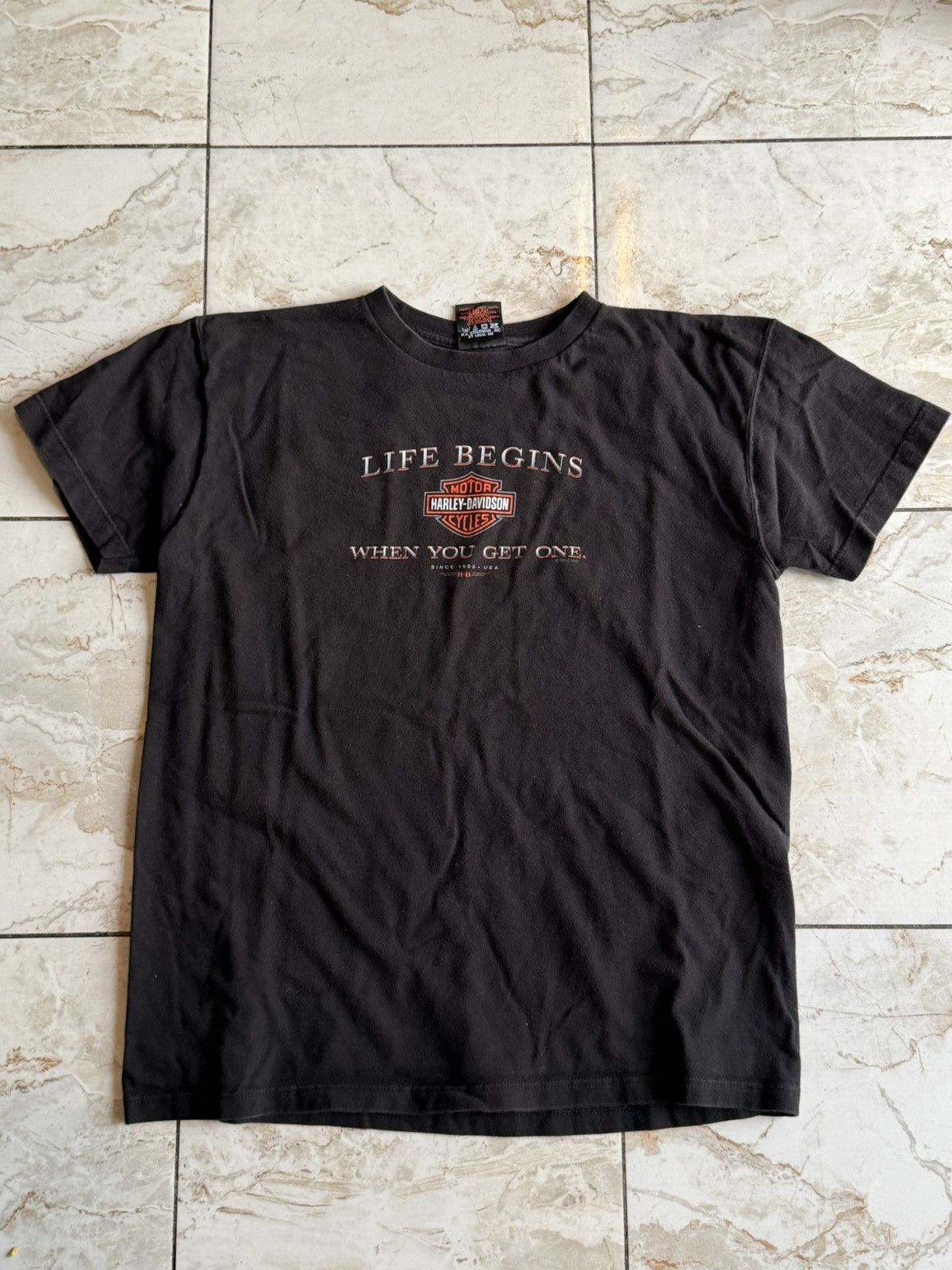 Harley Davidson Mens vintage Harley Davidson tee Size US L / EU 52-54 / 3 - 1 Thumbnail
