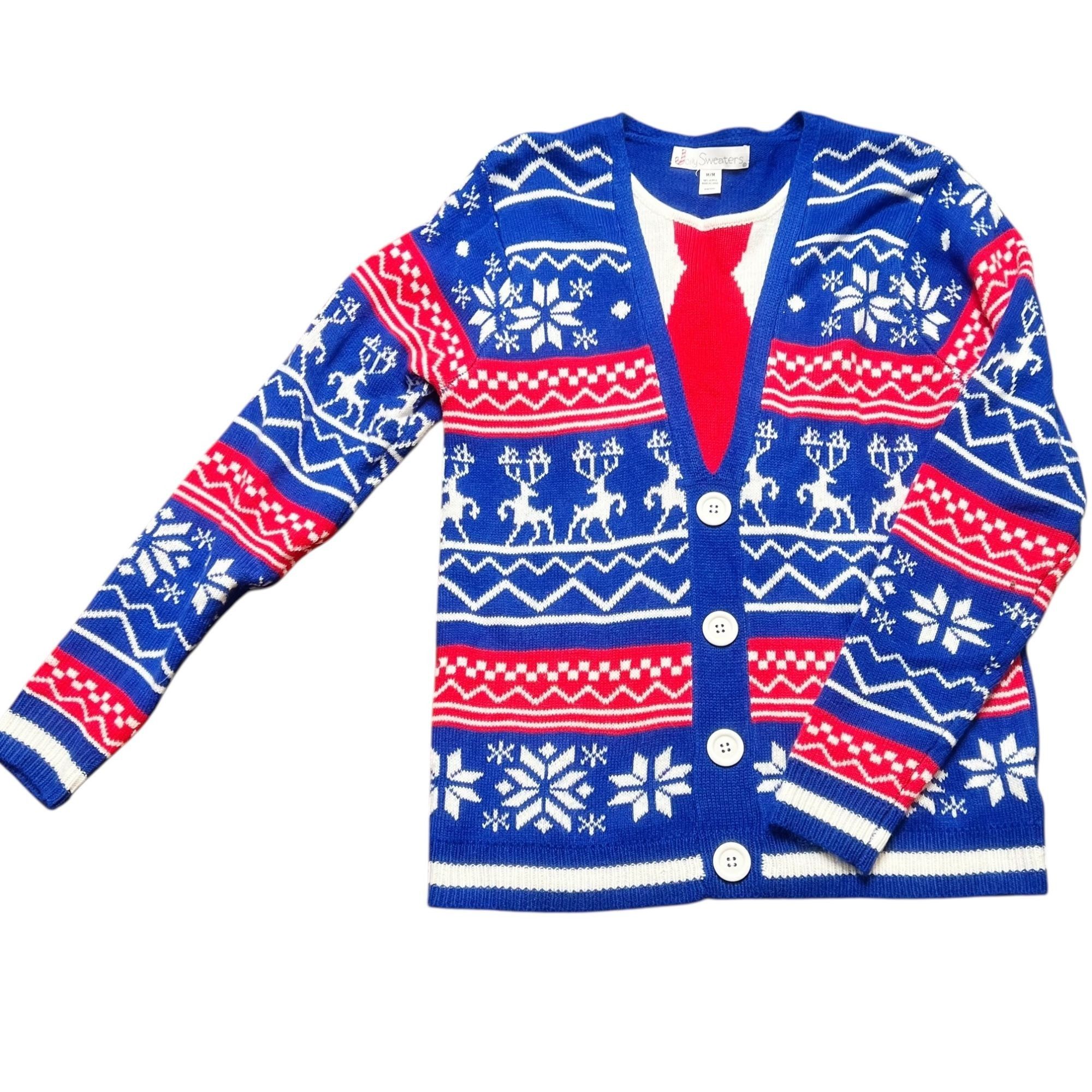 Other Jolly Sweaters Christmas Sweater Mens Size M Red White Blue Size US M / EU 48-50 / 2 - 1 Thumbnail