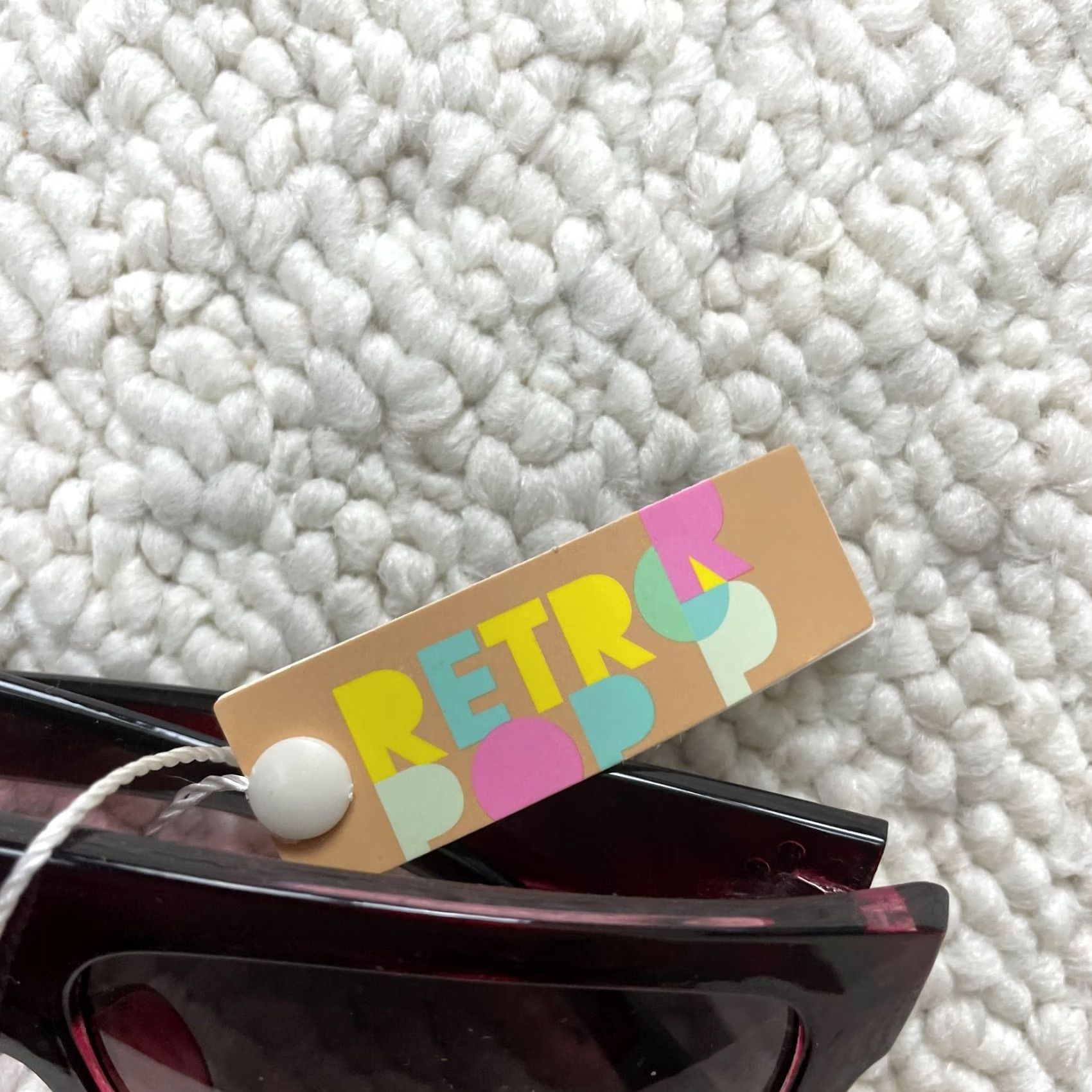 Etro Retro Pop Unisex Sunglasses Square Red UV400 Mirrored Plastic Frame Multicolor Lens Sun Protection Size ONE SIZE - 3 Thumbnail