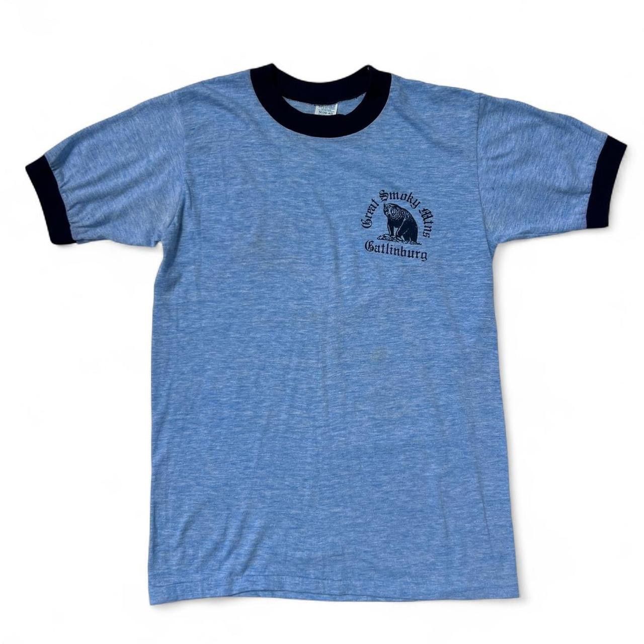Vintage Vintage 70s Great Smoky Mountain Ringer Tee / Medium Size US M / EU 48-50 / 2 - 2 Thumbnail
