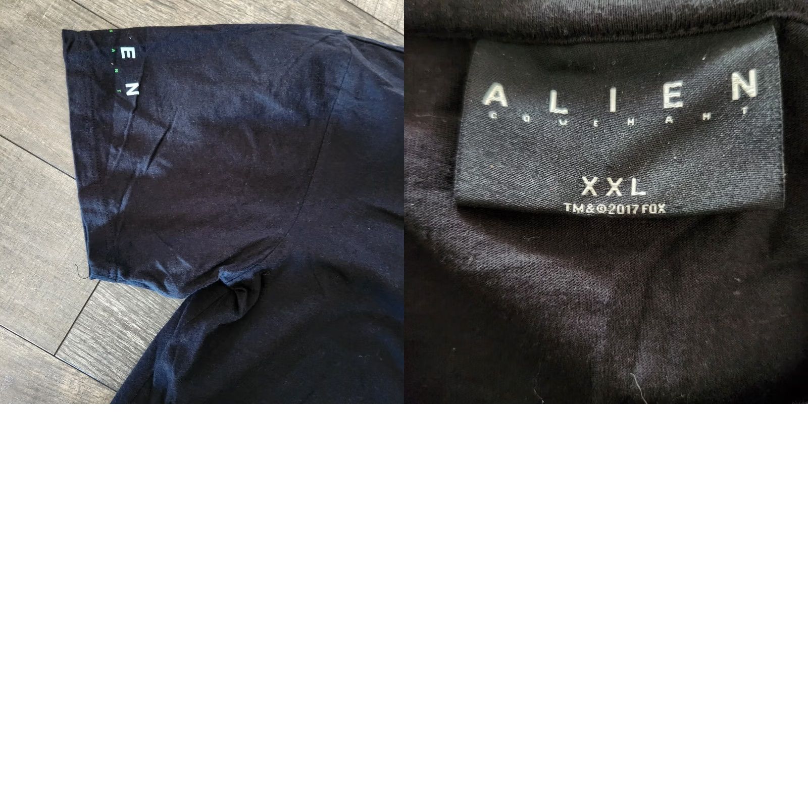 Vintage Rare Alien Face Hugger Xenomorph T-Shirt Tee Mens 2XL Black Covenant Official Size US XXL / EU 58 / 5 - 8 Thumbnail