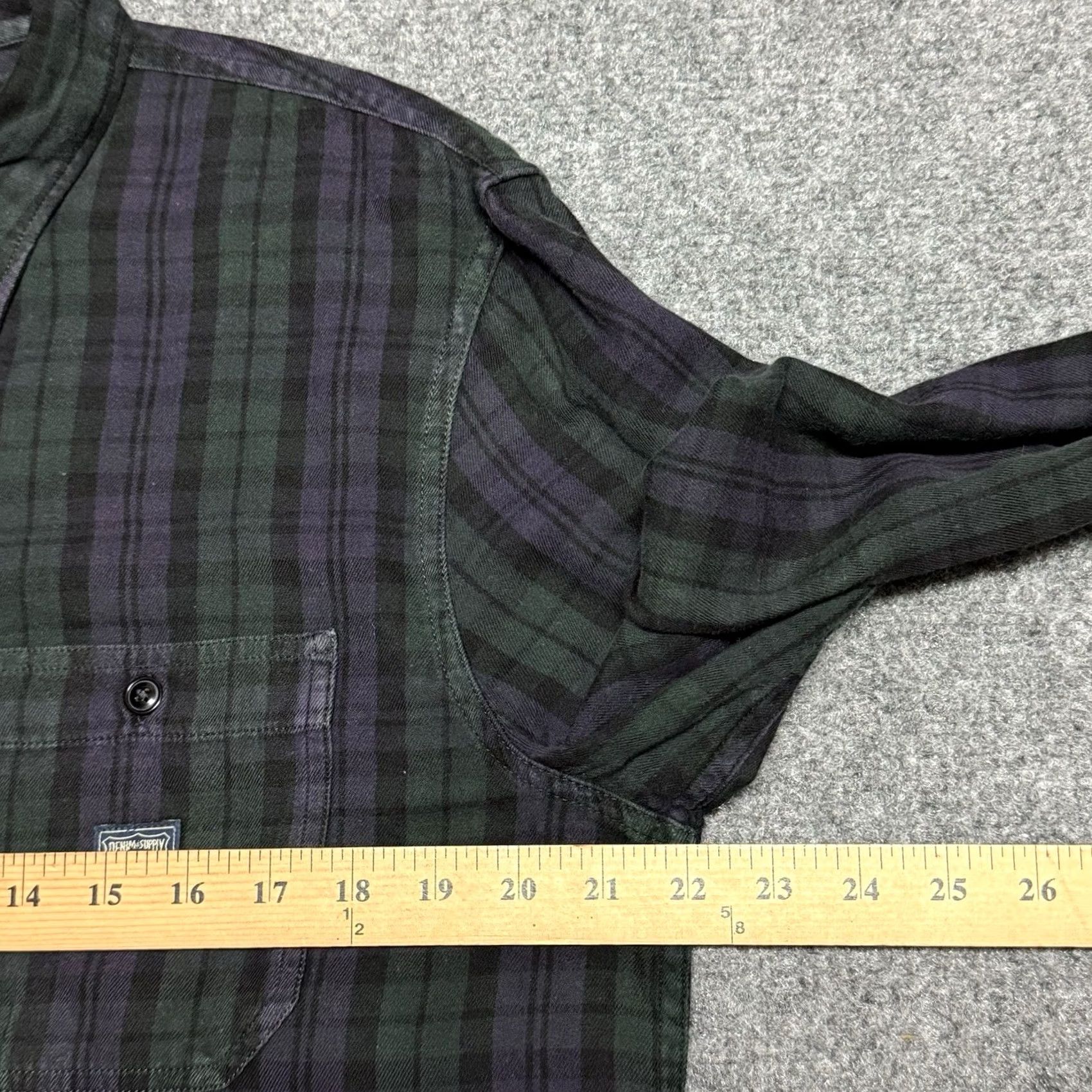 Ralph Lauren Ralph Lauren Denim & Supply Shirt Mens Large Green Black Purple Plaid Long Sleeve Button-Up Regular Fit Multicolor Cotton Flannel Size US L / EU 52-54 / 3 - 7 Thumbnail