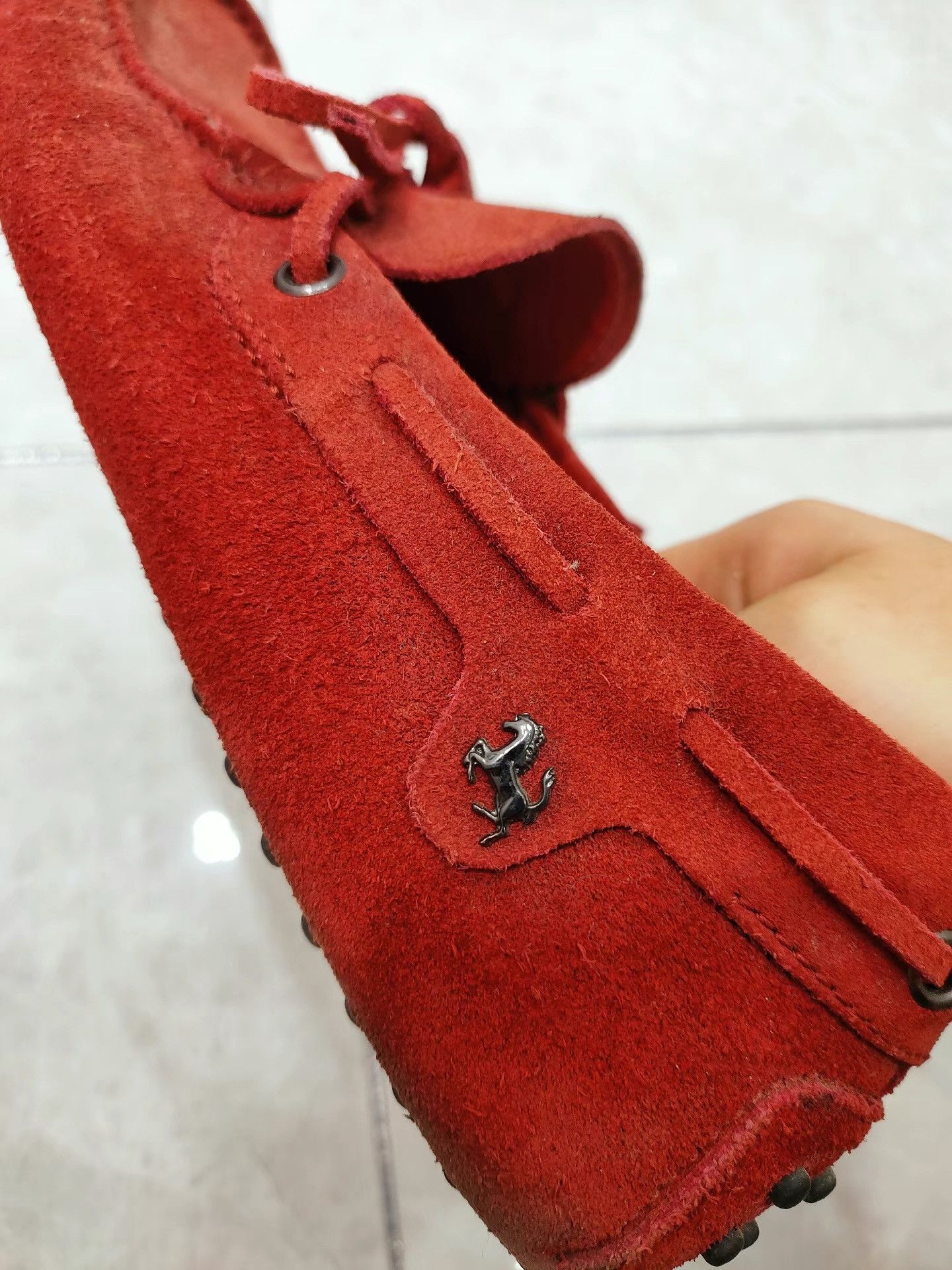 Tod's Tods x Ferrari Gommino Leather Loafers K29 Size US 5.5 / EU 38 - 5 Thumbnail