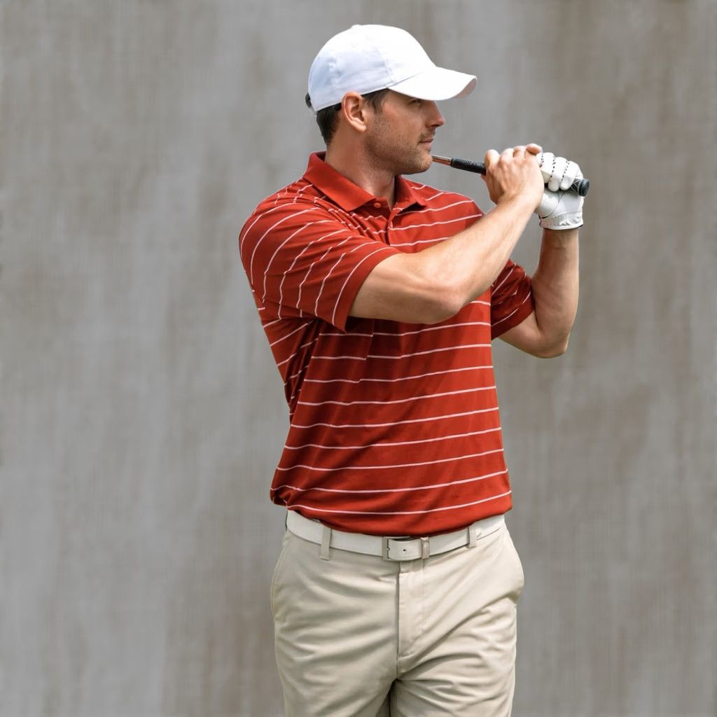 Nike Nike Golf Polo Shirt Mens Size Medium Performance Dri-Fit Polyester Red Stripe Size US M / EU 48-50 / 2 - 1 Thumbnail