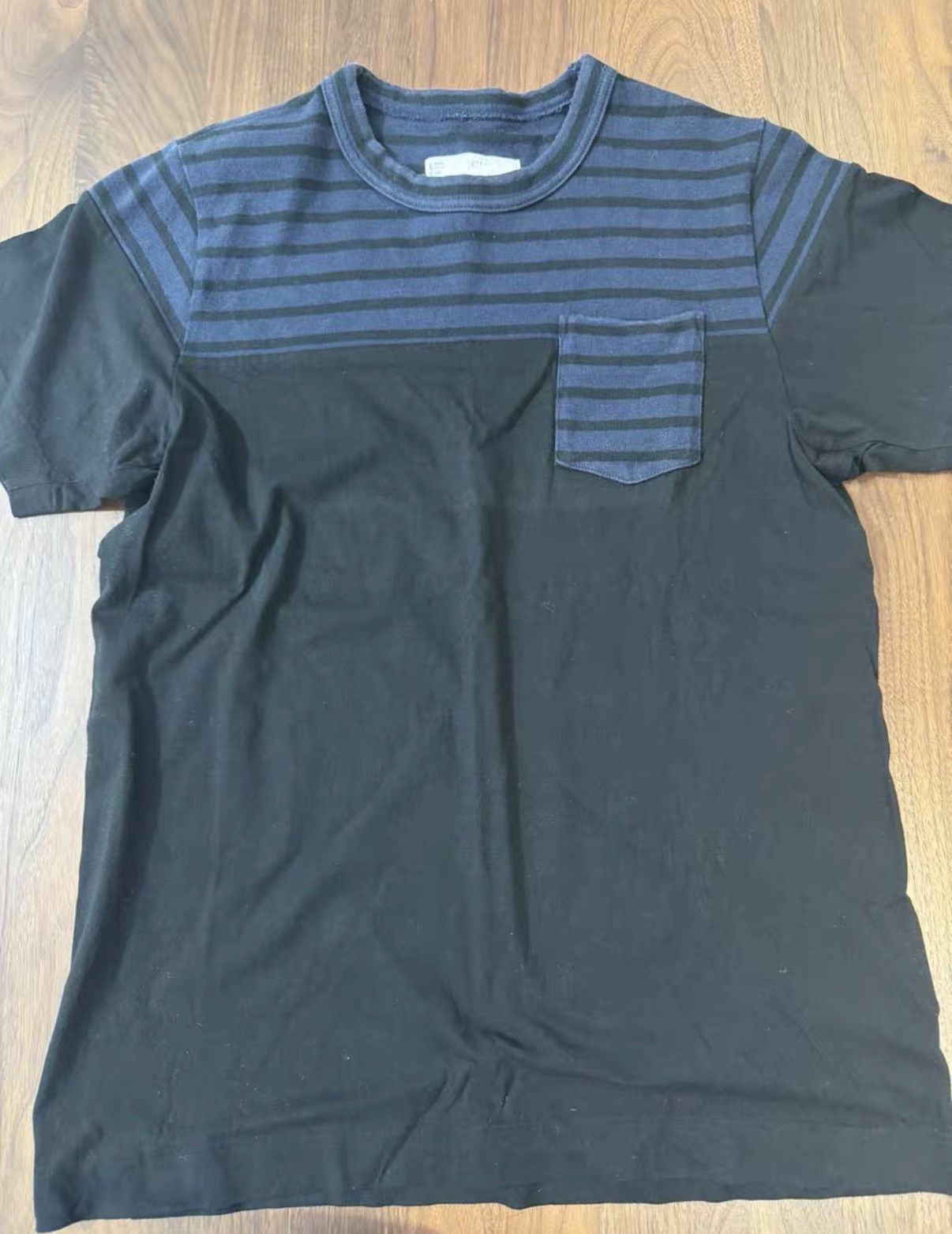Sacai Sacai Striped Patchwork Short Sleeve J34 Size US XS / EU 42 / 0 - 1 Thumbnail