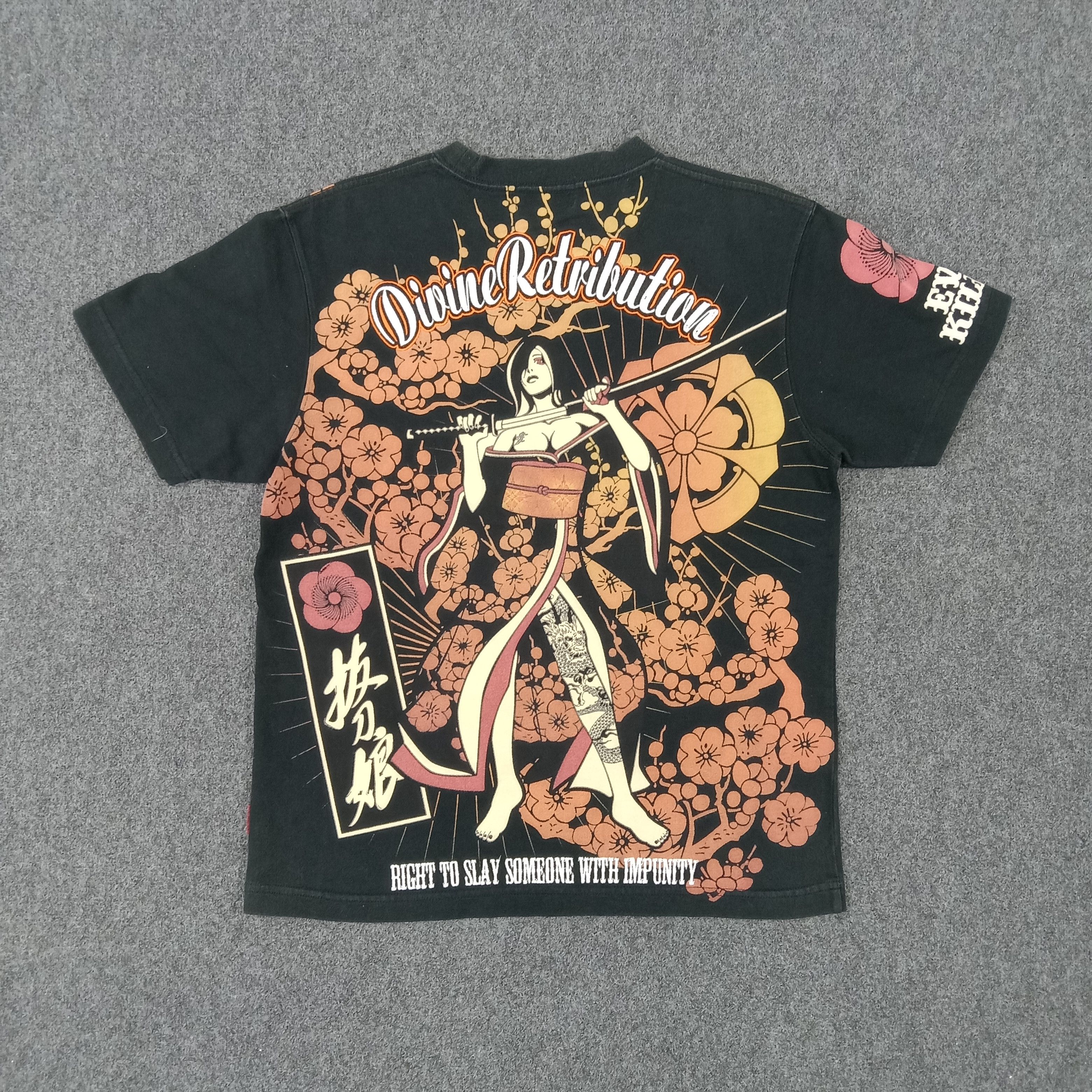Japanese Brand × Vintage Divine Retribution Japanese Samurai Style Art Tshirt Size US M / EU 48-50 / 2 - 1 Thumbnail