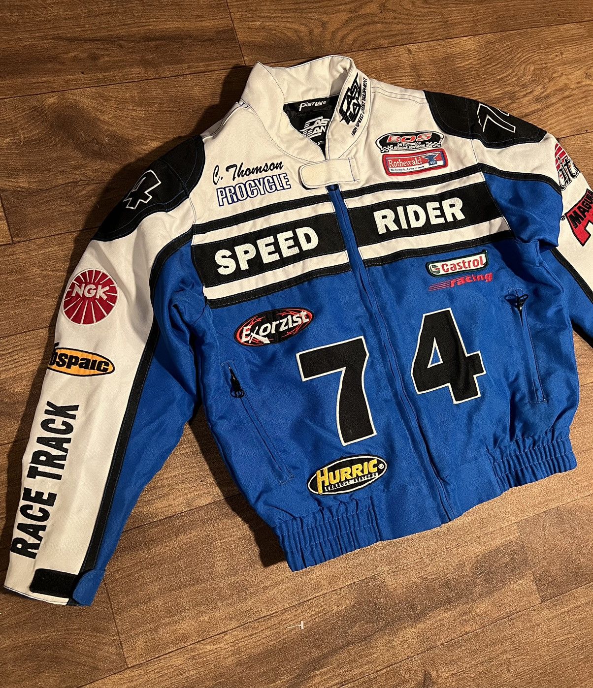 Vintage Vintage Racing Jacket “Fast Lane” Speed Freak 74 Size US XS / EU 42 / 0 - 1 Thumbnail