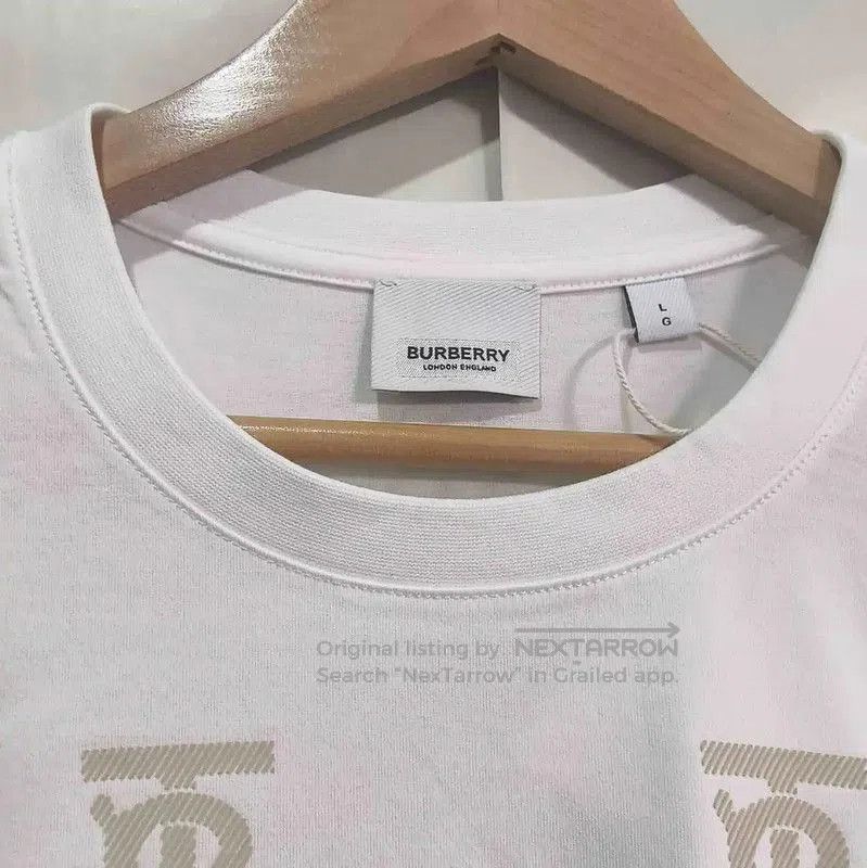 Burberry Burberry Logo White Cotton Short Sleeve T. Size US L / EU 52-54 / 3 - 3 Thumbnail
