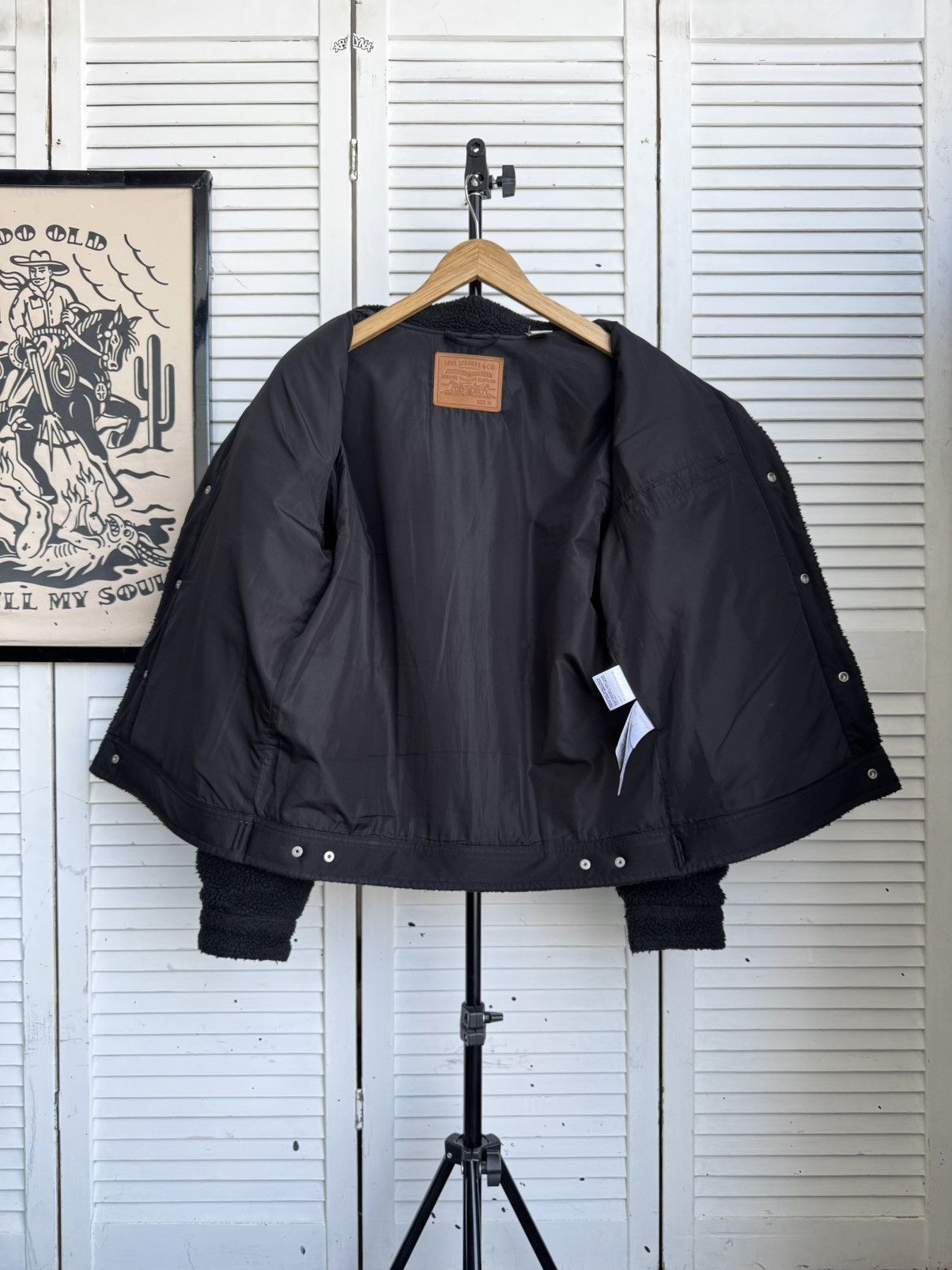 Levi's Levi’s Sherpa Fleece Trucker Jacket Black Size US M / EU 48-50 / 2 - 4 Thumbnail