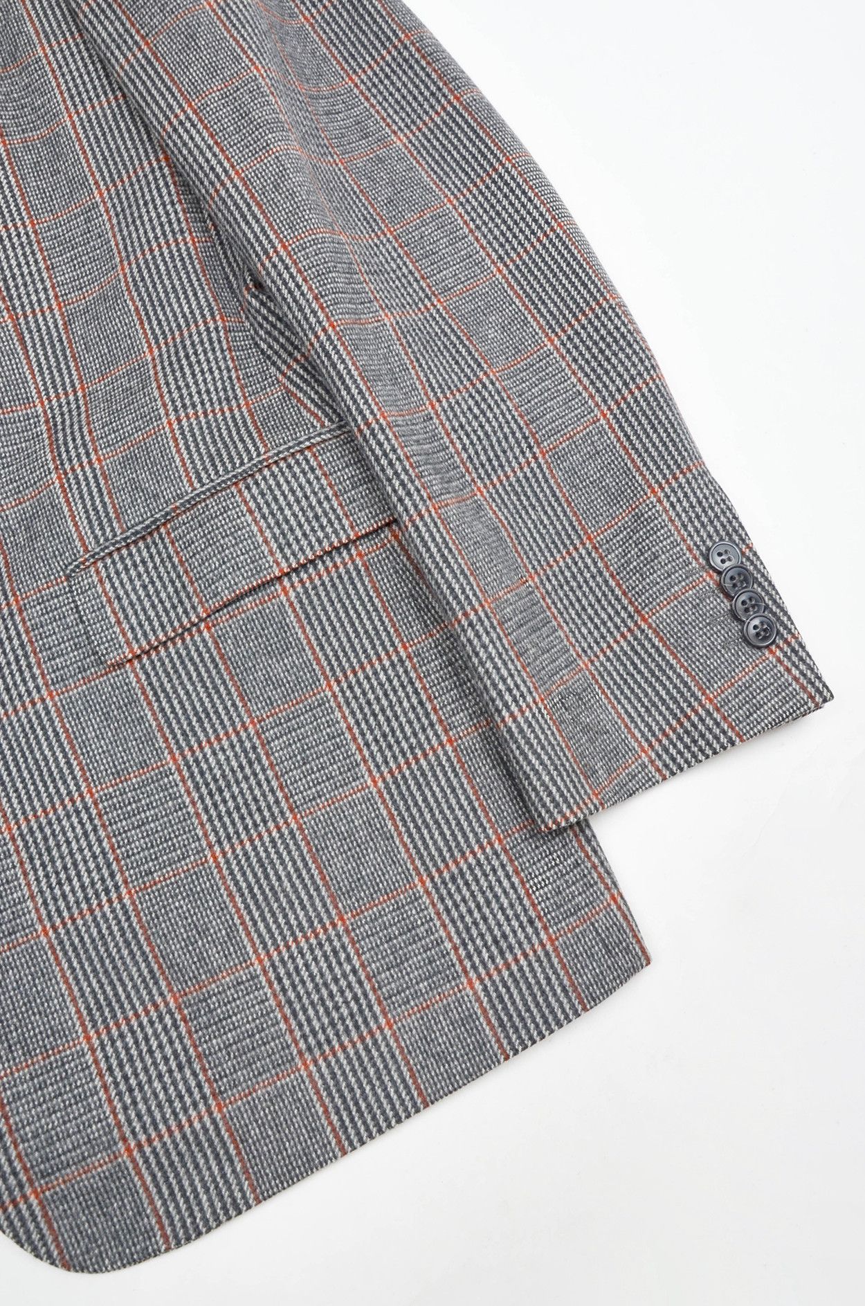 Ermenegildo Zegna Ermenegildo Zegna Wool Angora Check Blazer Grey - Size 54R Size 44R - 4 Thumbnail