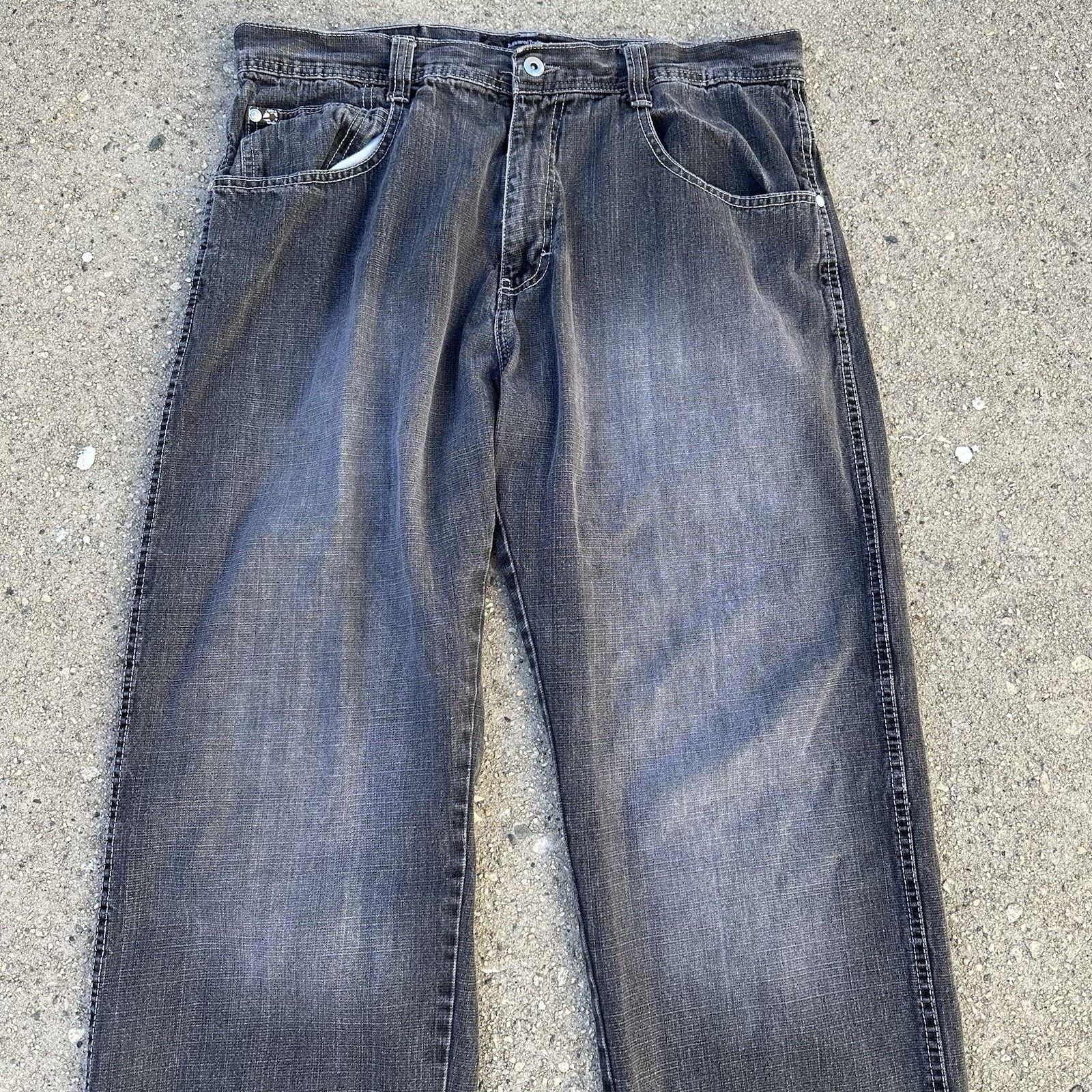 Southpole × Vintage Vintage Y2K Southpole Faded Black Baggy Denim Jeans 38x32 Size US 38 / EU 54 - 2 Thumbnail