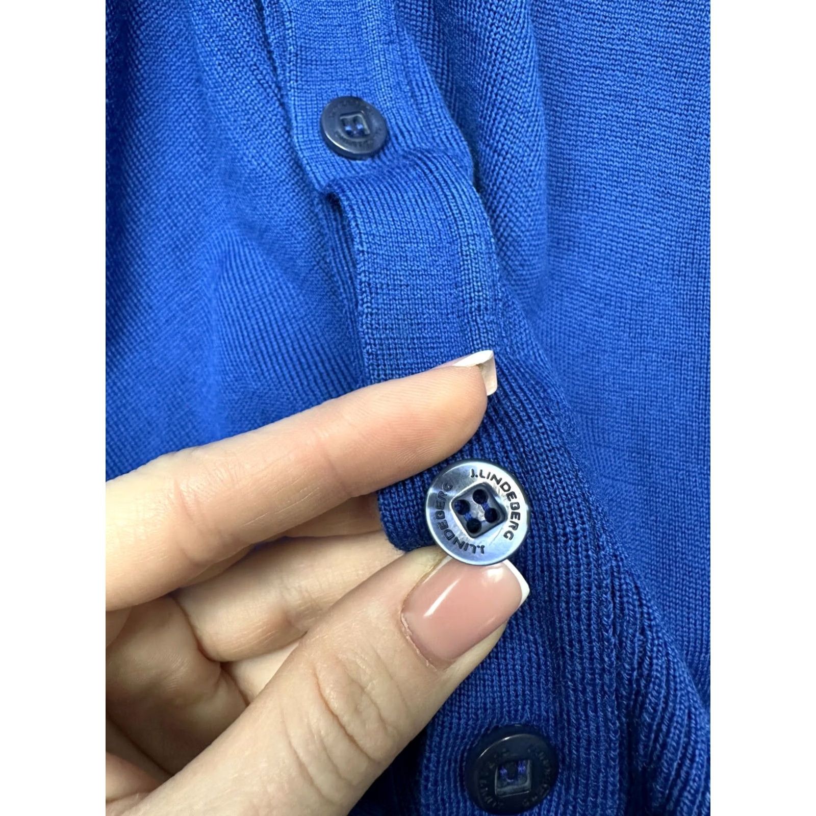 J.Lindeberg J. Lindeberg Mens Merino Wool Cardigan Jumper Sweater Size L Blue Womens Mens Size US L / EU 52-54 / 3 - 4 Thumbnail