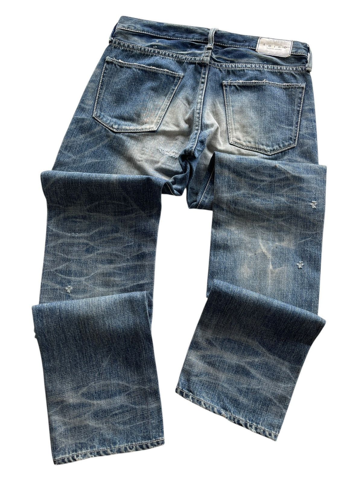 Japanese Brand AOIRO Japan Distressed Denim Size US 33 - 7 Thumbnail