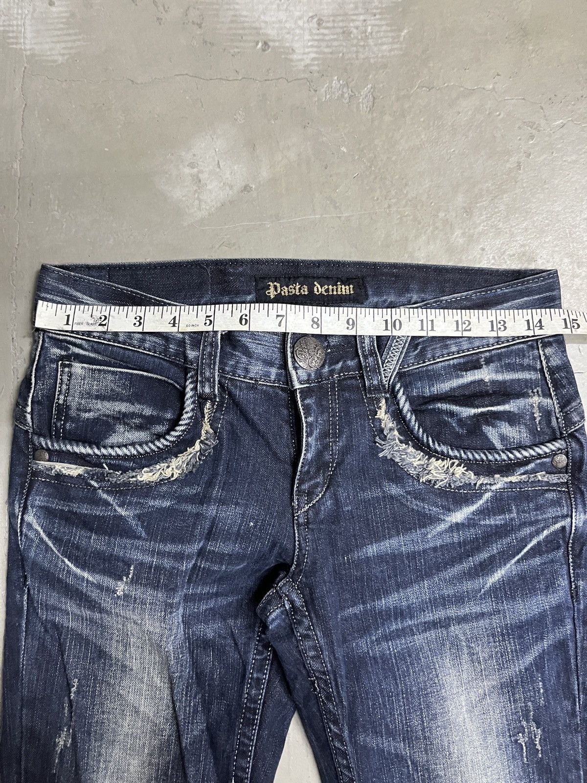 Japanese Brand Japanese Punk Indigo Flare Lightning Wash Pasta Denim Size US 29 - 14 Thumbnail
